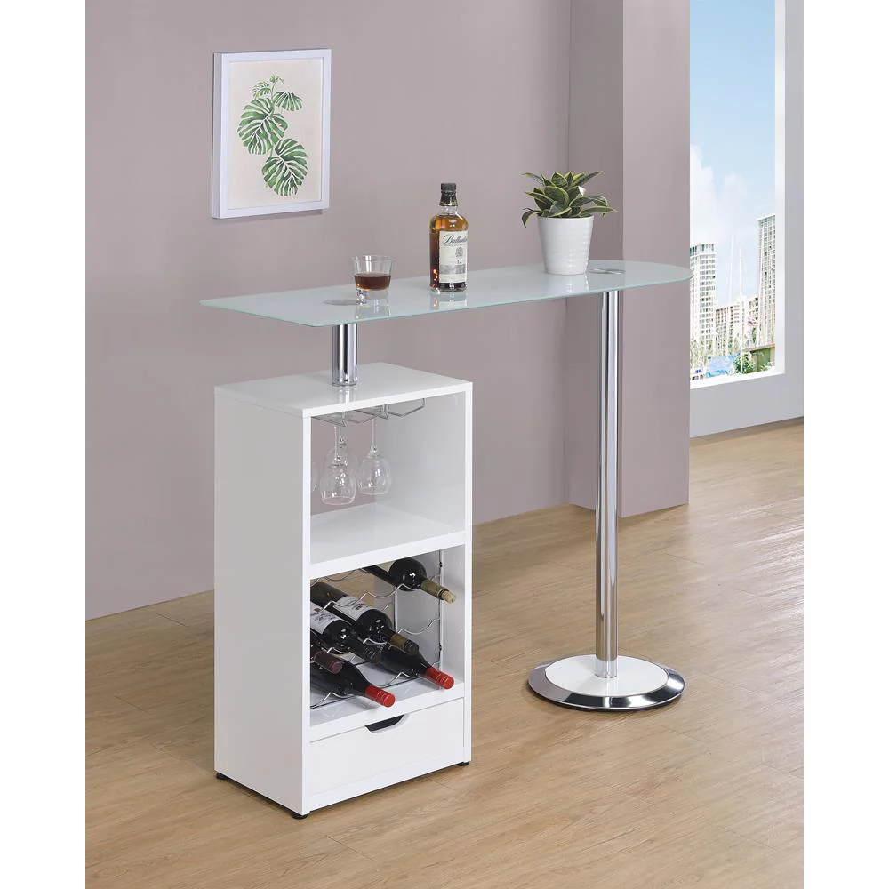 1-drawer Bar Table - White