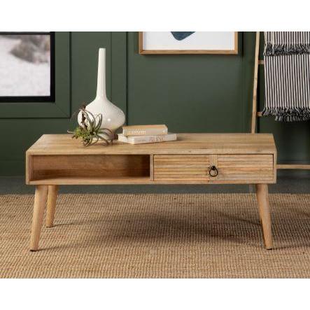 1-drawer Coffee Table - Light Brown