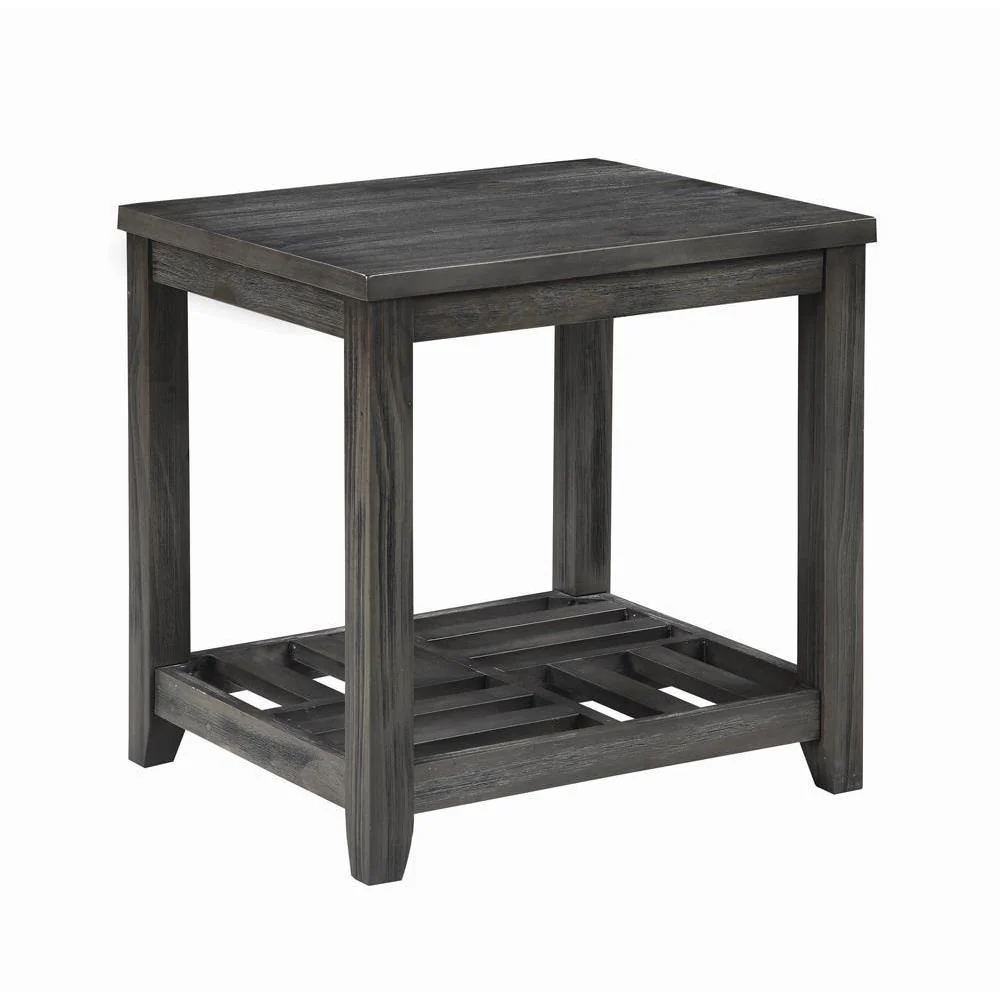 1-shelf Rectangular End Table - Gray - Image 2