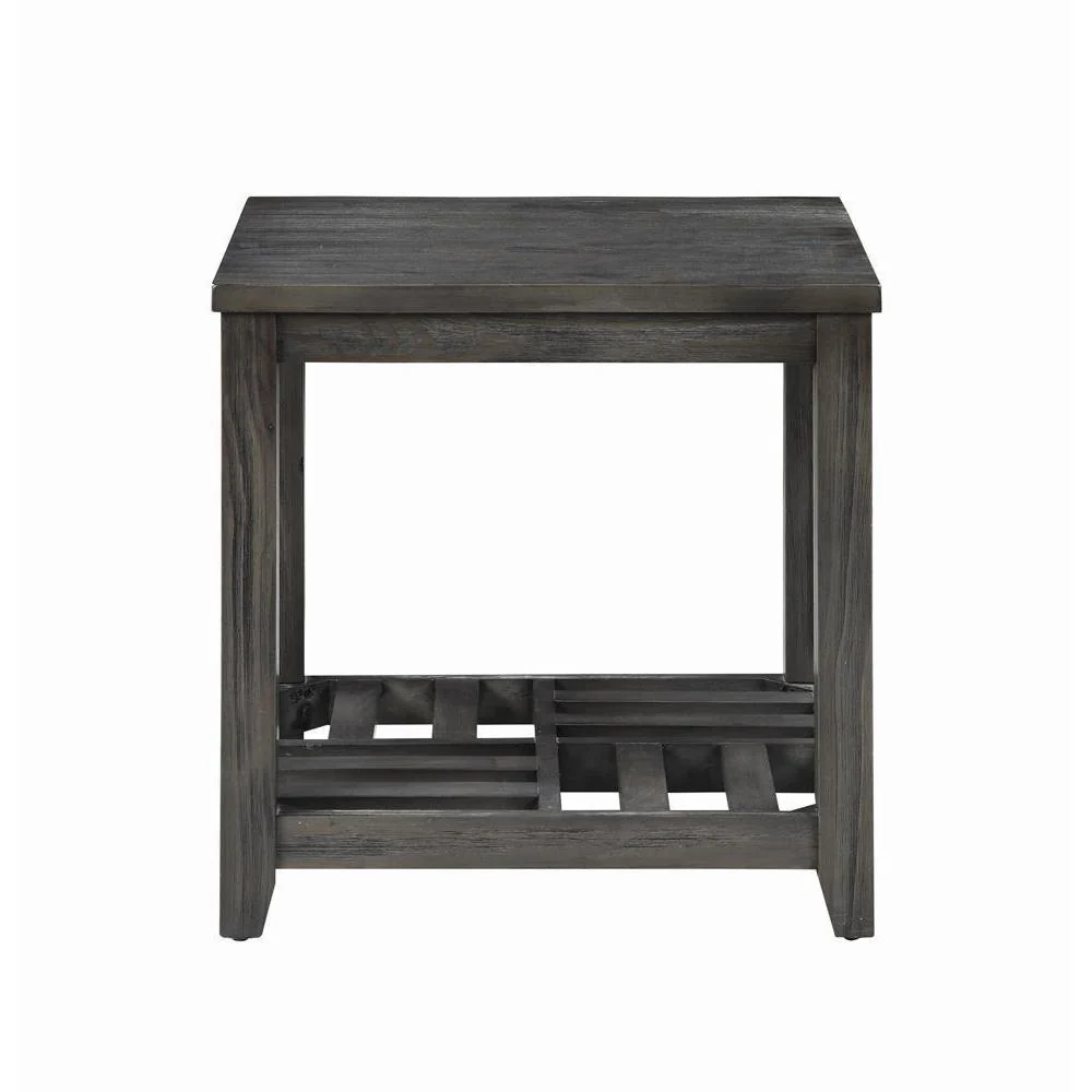 1-shelf Rectangular End Table - Gray - Image 3