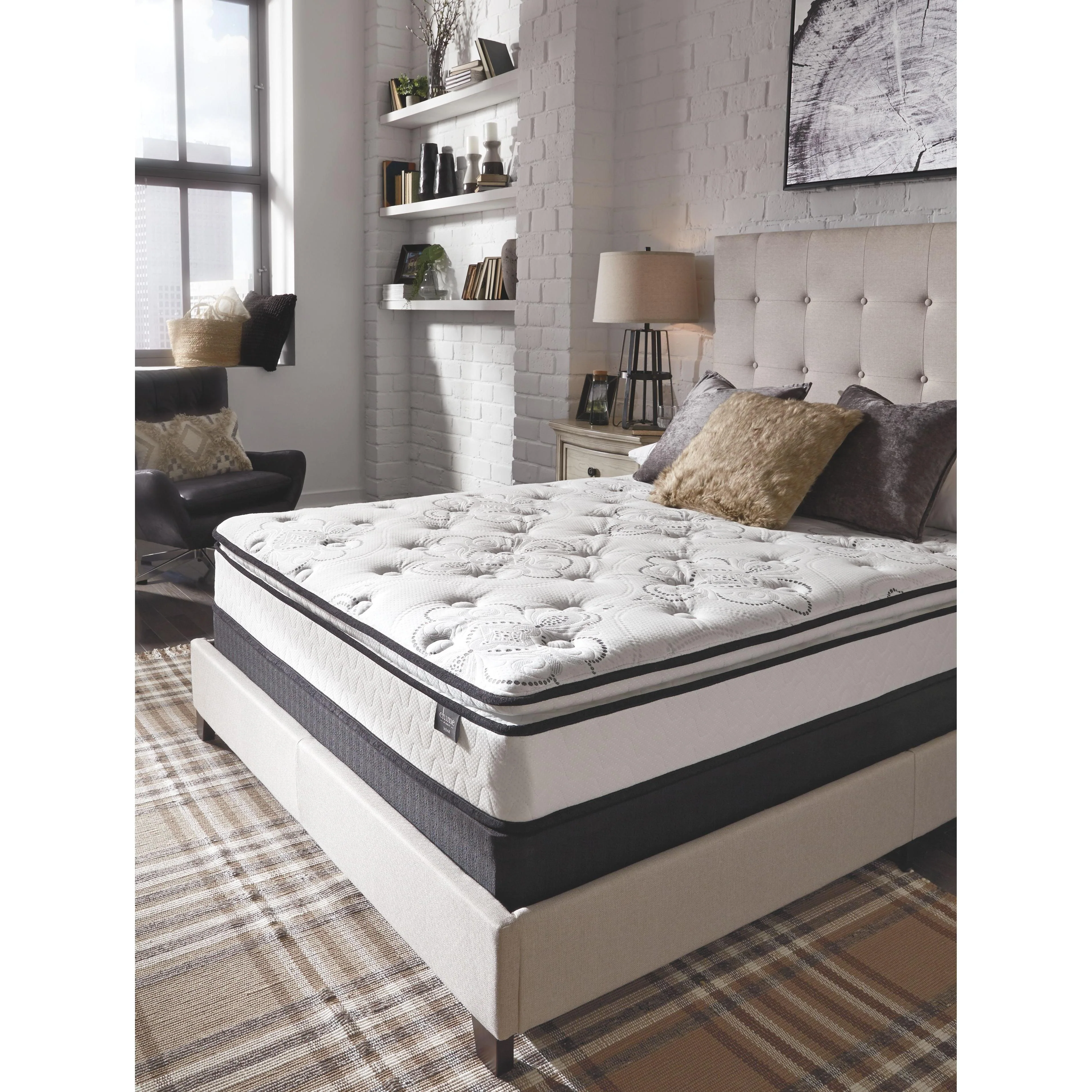 10 Inch Bonnell Pillow Top - White - King Mattress - Image 6