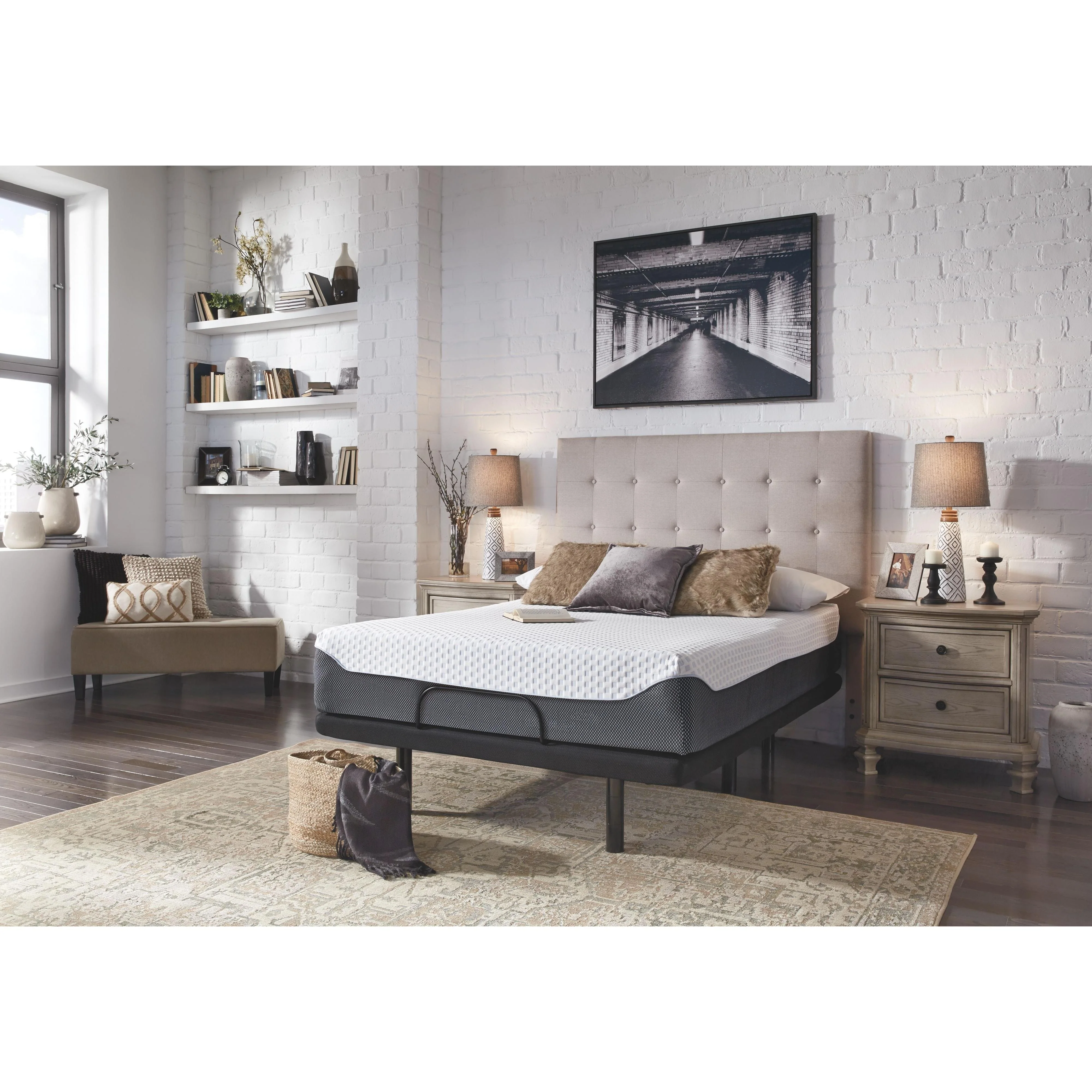 12 Inch Chime Elite - White/blue - 2 Pc. - King Mattress, Adjustable Base - Head, Foot & Neck Massage - Image 6