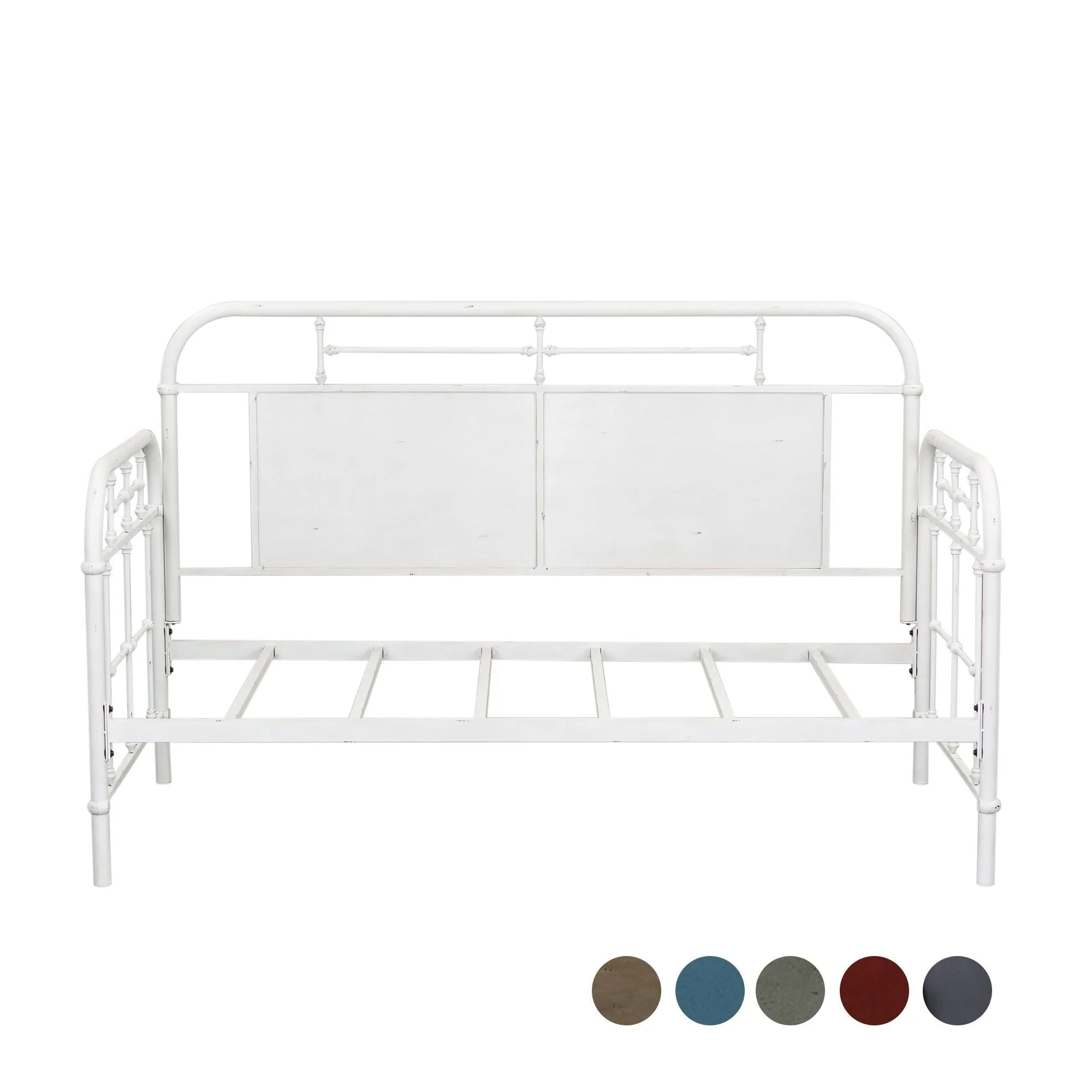 Liberty Vintage Series - Twin Metal Day Bed - Antique White - Image 2