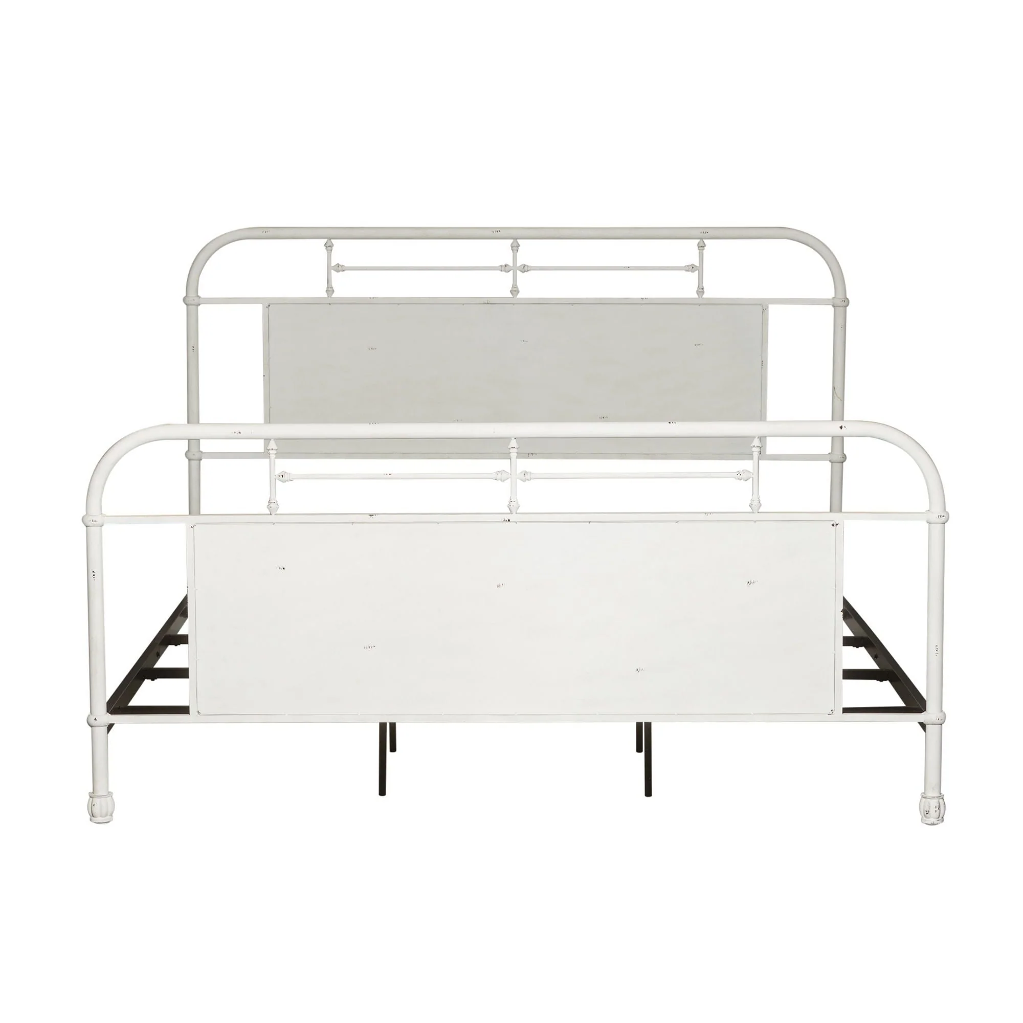 Liberty Vintage Series King Metal Bed in Antique White - Image 2