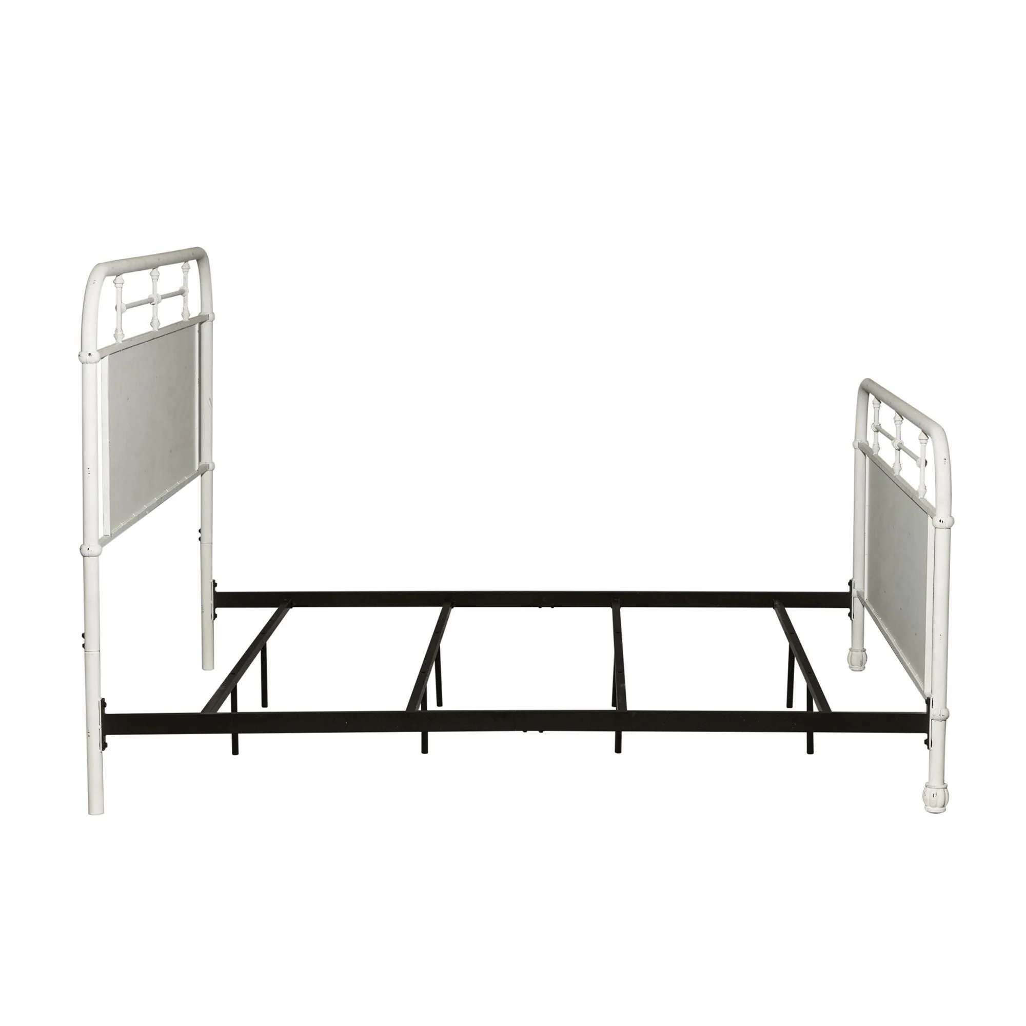Liberty Vintage Series King Metal Bed in Antique White - Image 4