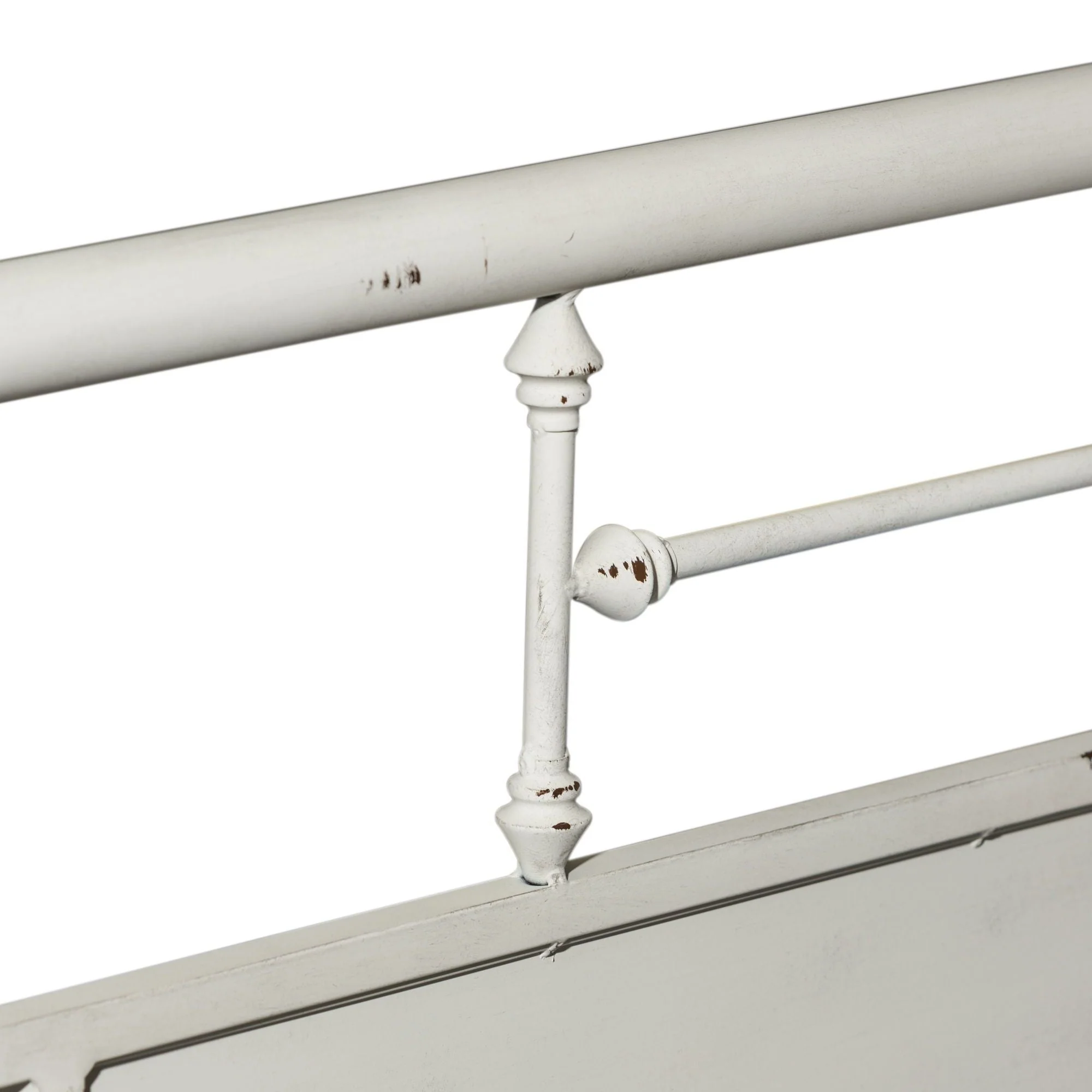 Liberty Vintage Series King Metal Bed in Antique White - Image 6