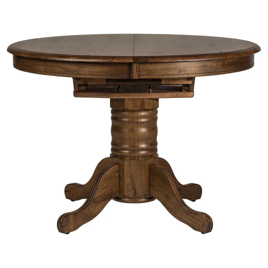 Liberty Carolina Crossing Dining Set -Oval Pedestal Table & 4 Chairs in Black