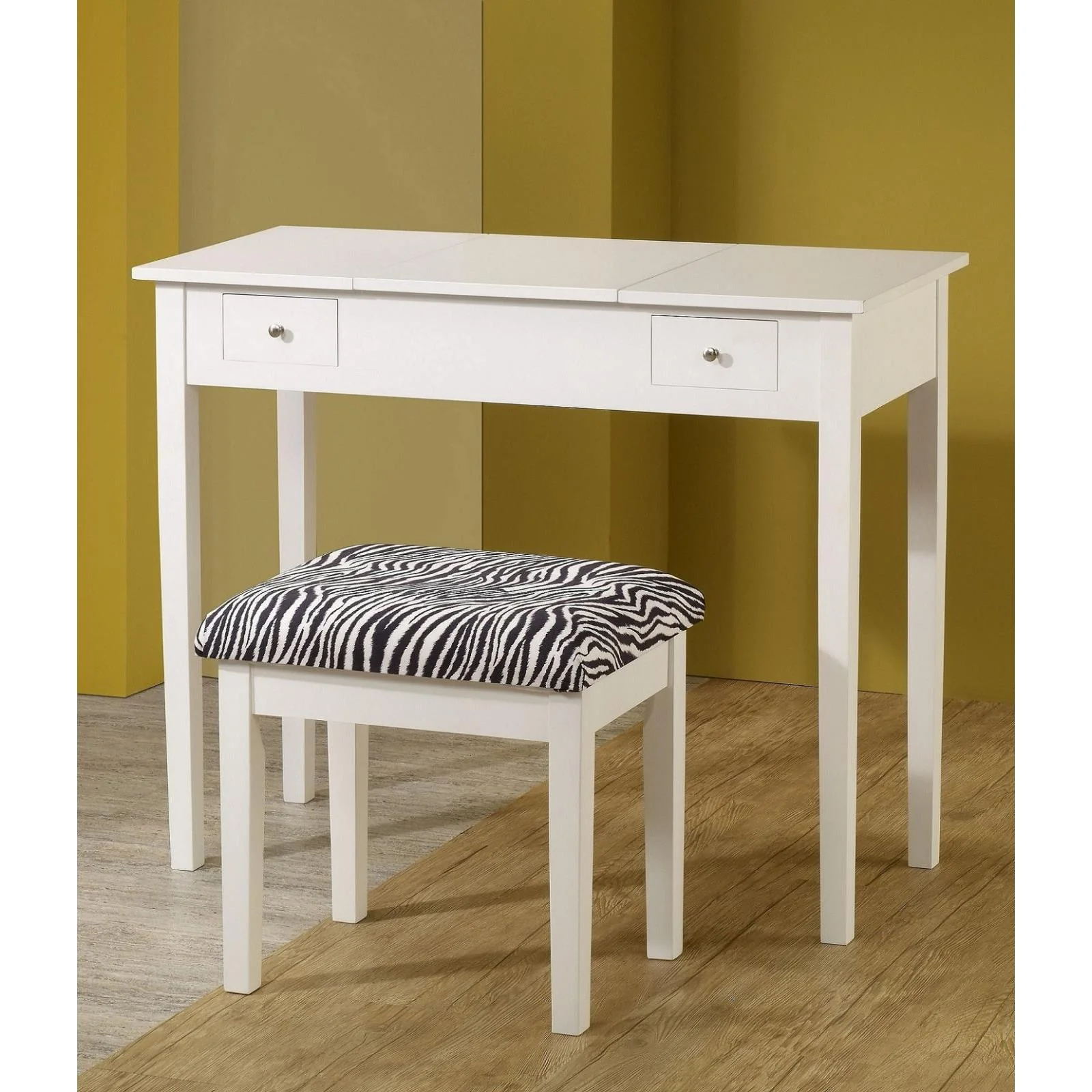 2-piece Zebra Vanity Set - White - Image 2