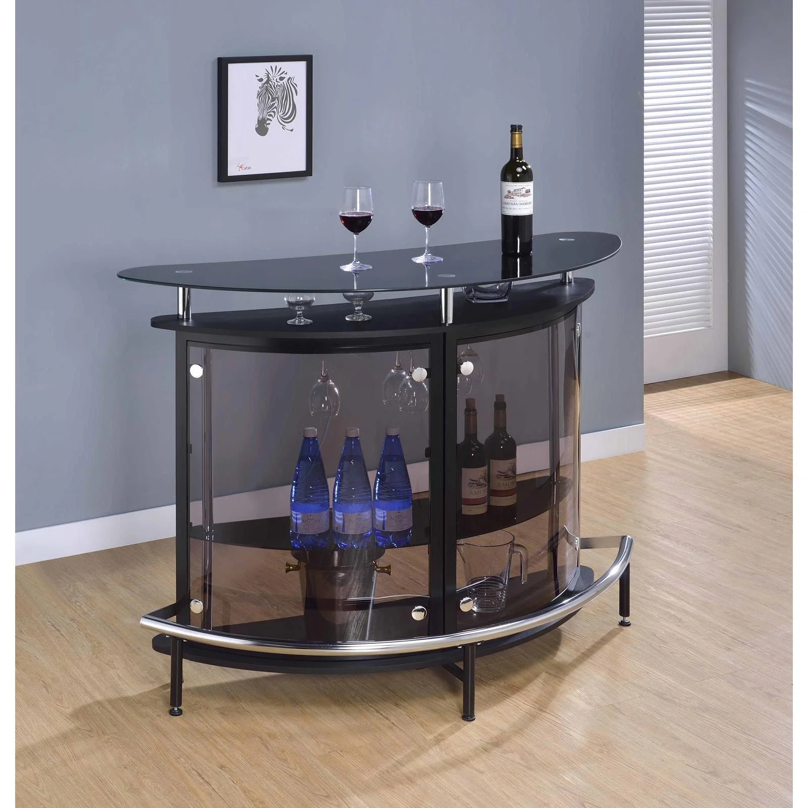 2-tier Bar Unit - Black And Chrome - Image 10
