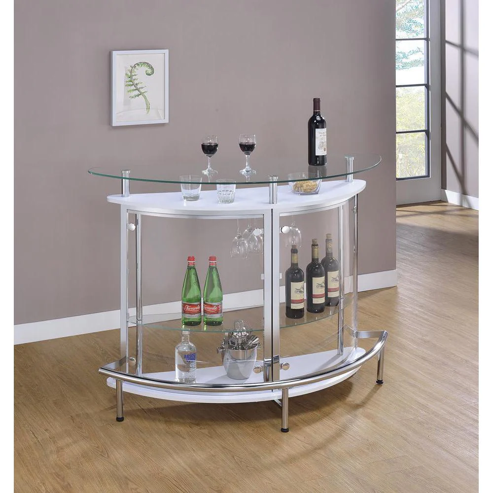 2-tier Bar Unit - White And Chrome - Image 10