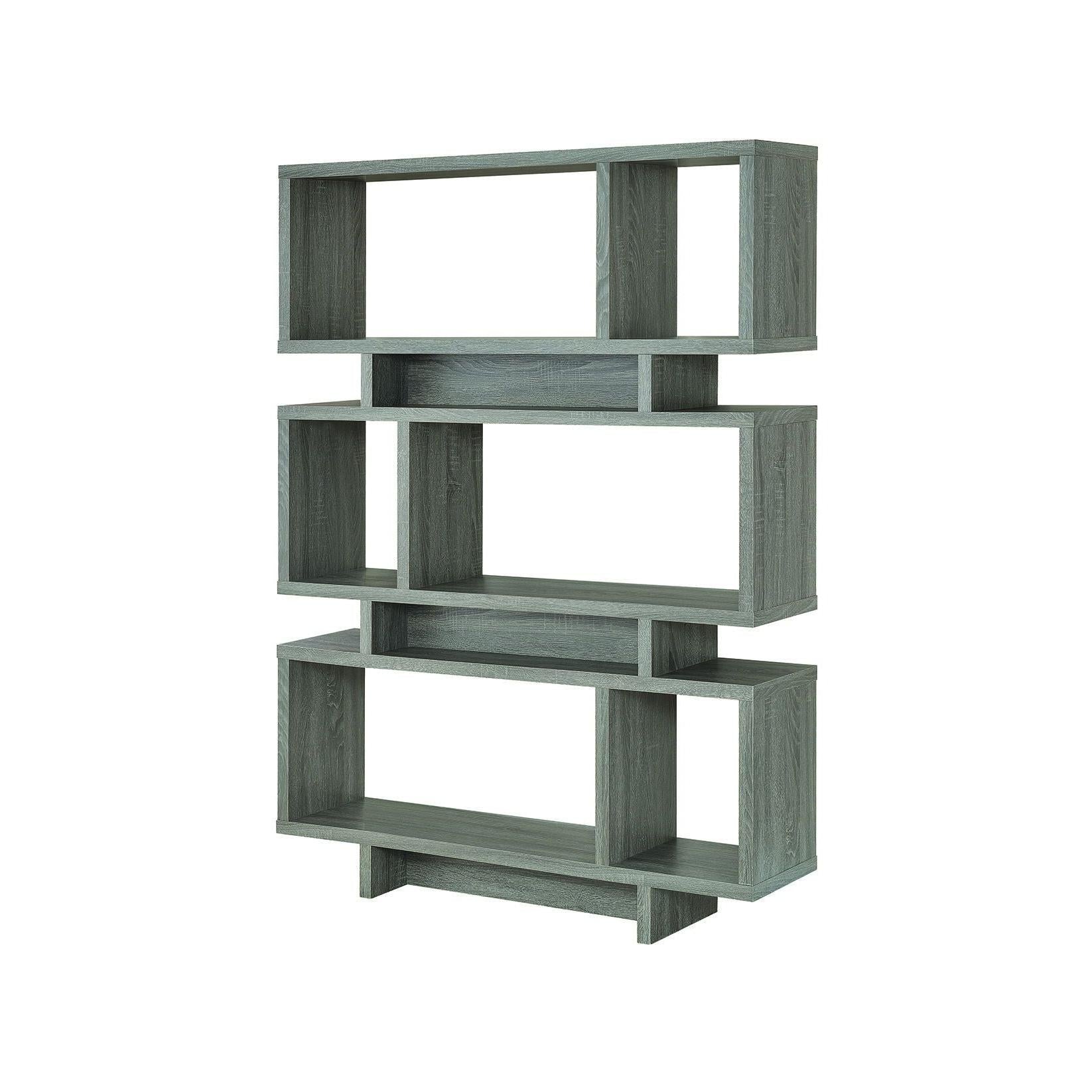 3-tier Geometric - Bookcase - Weathered Grey