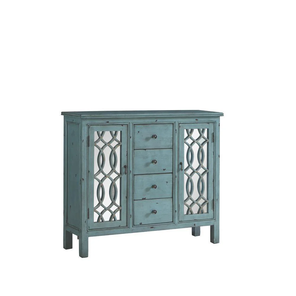 4-drawer Accent Cabinet - Light Brown - Image 2