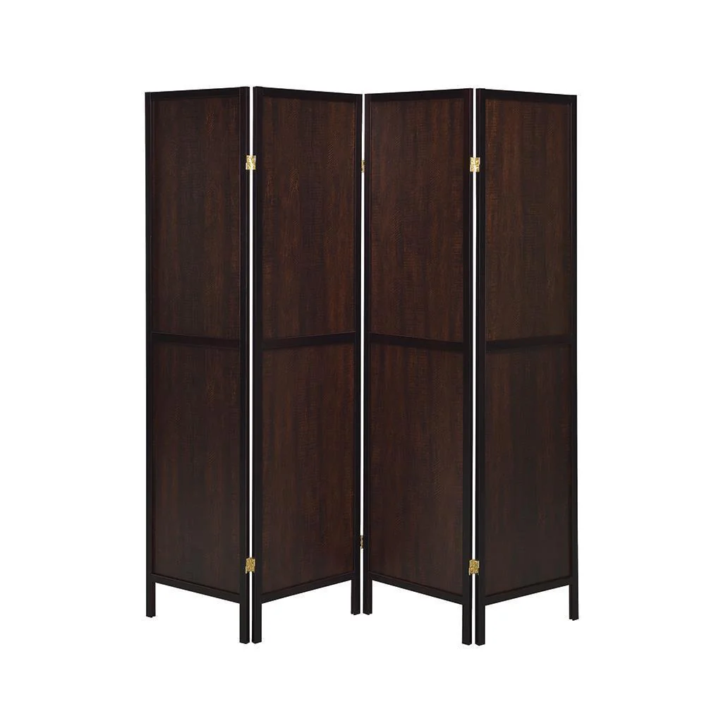 4-panel Folding Screen - Brown - Image 2