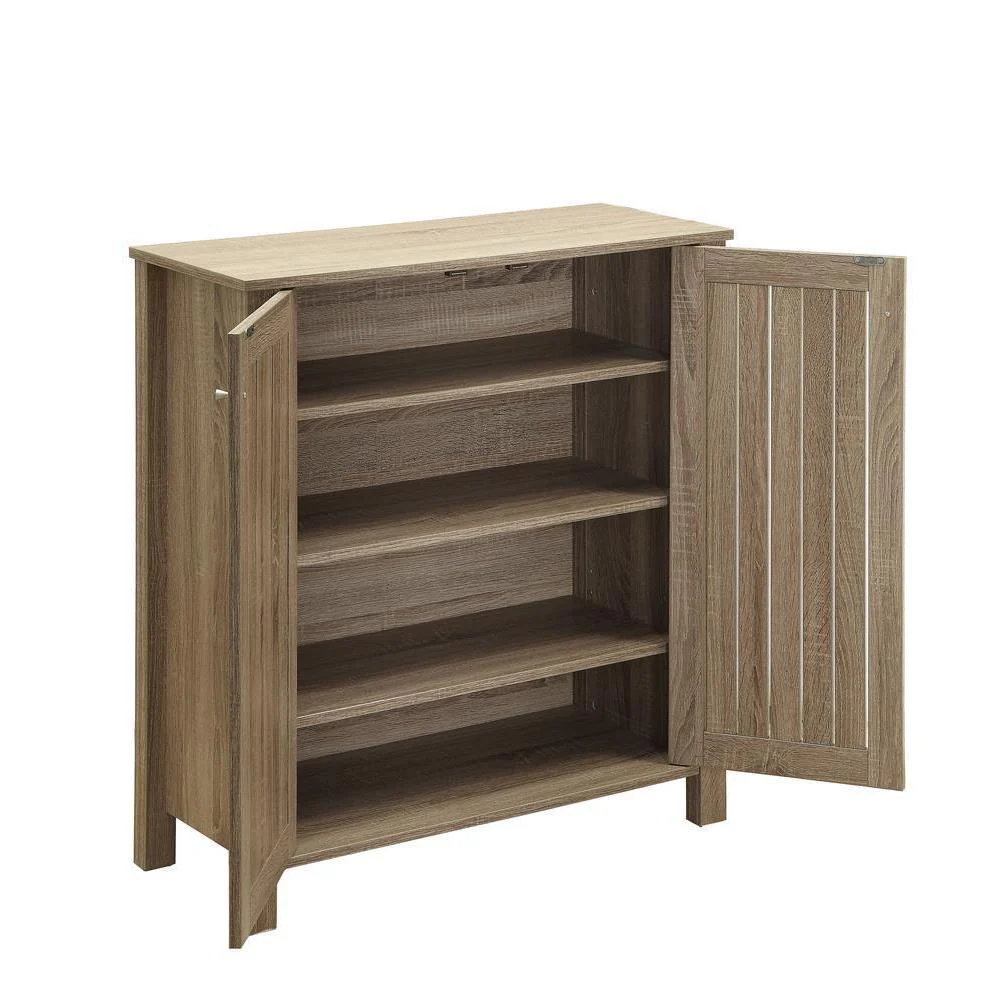 4-shelf Shoe Cabinet - Light Brown - Image 3