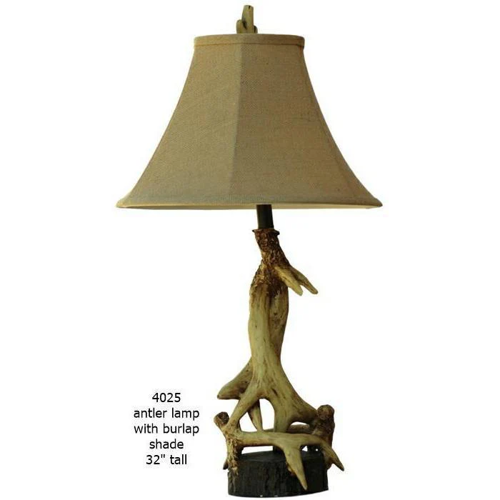 H & H Antler Lamp 32"H