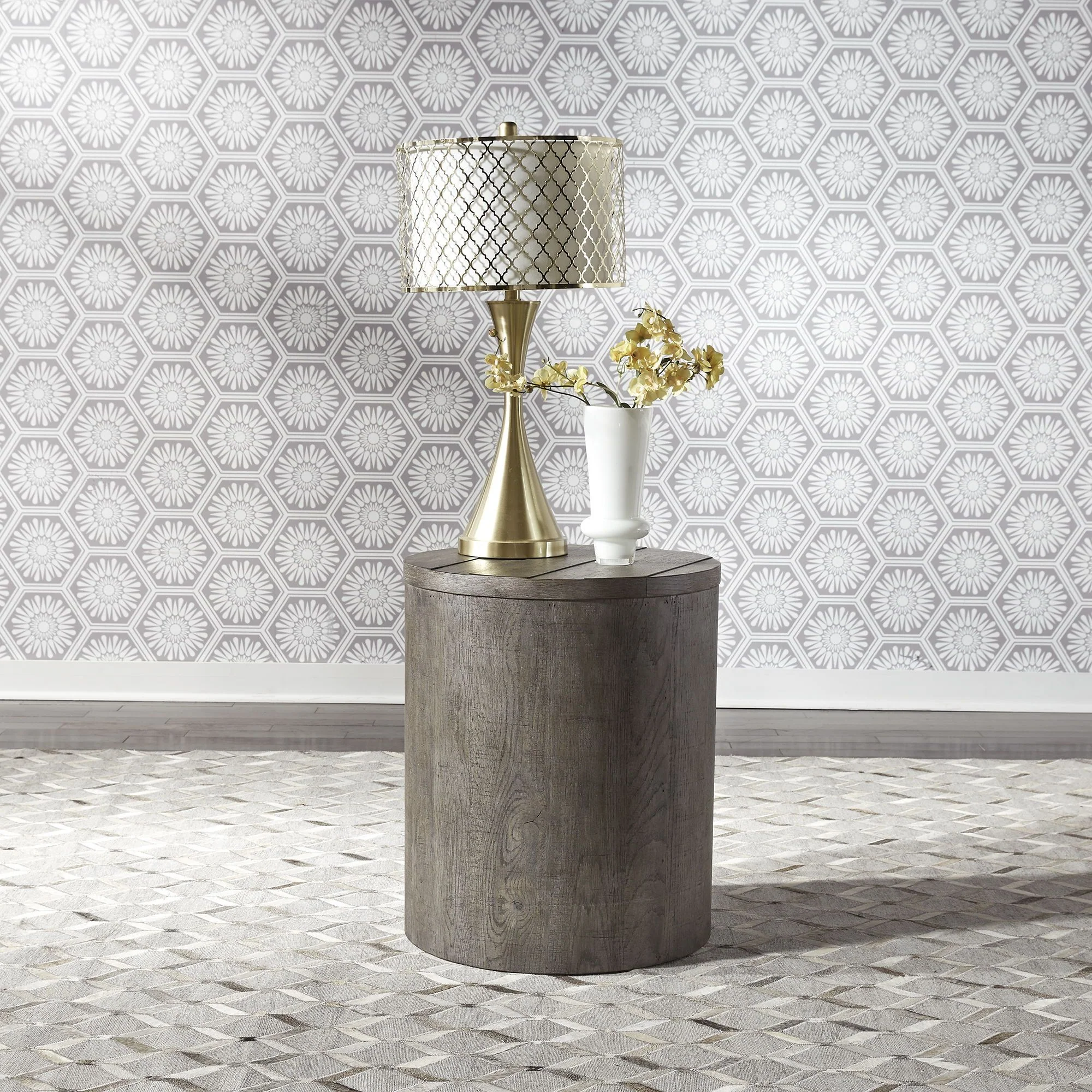 Liberty Modern Farmhouse - Drum End Table - Image 2