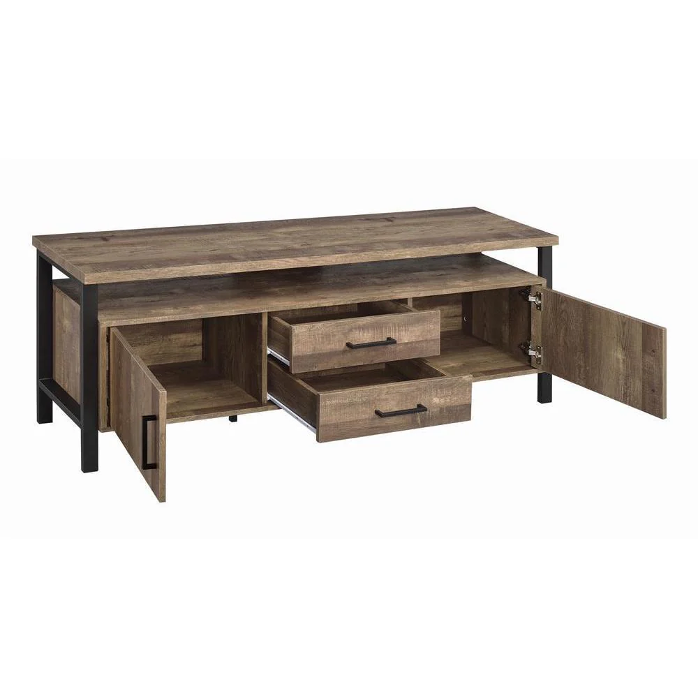 59" Tv Console - Rustic Oak - Image 3