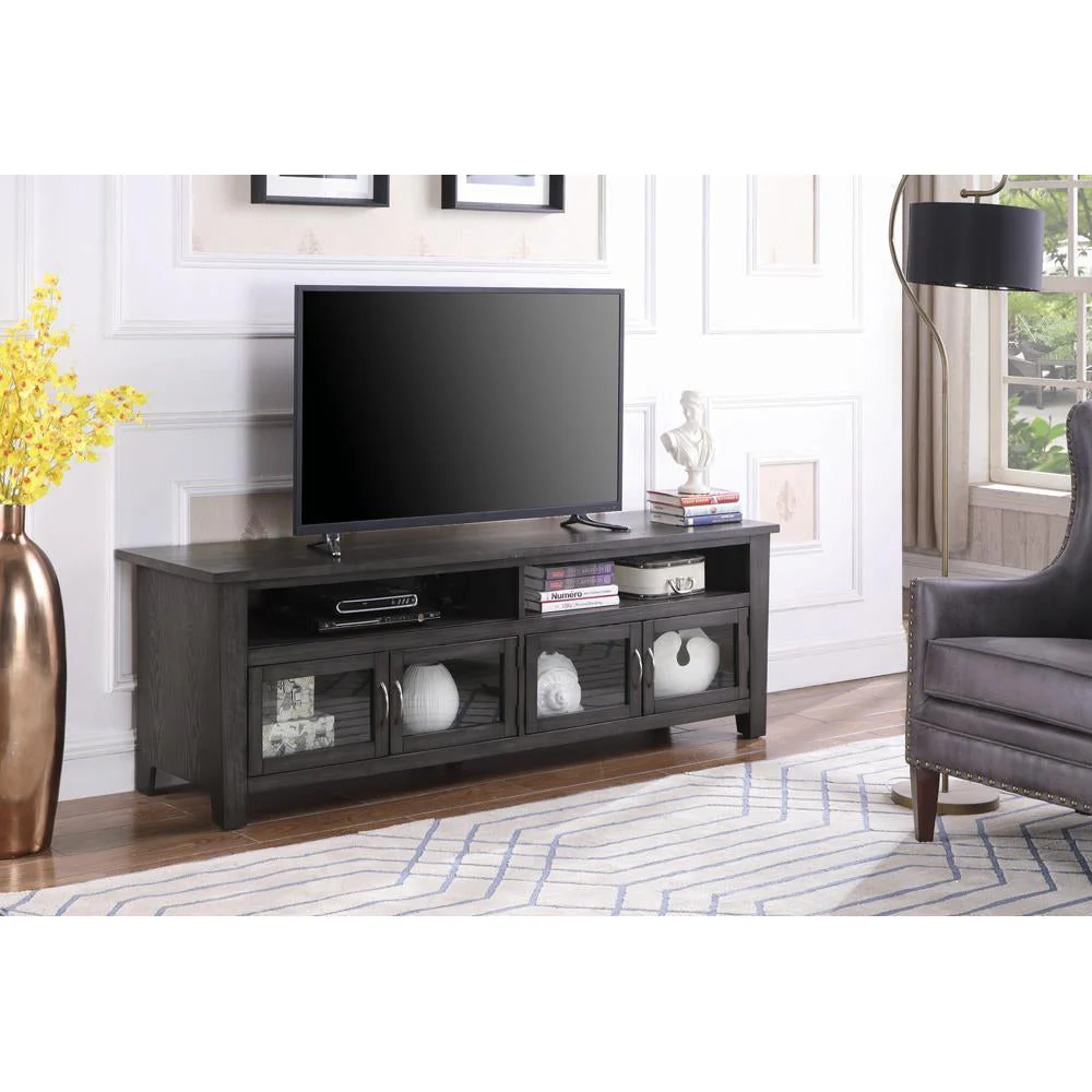 72" 4-door Tv Console - Black