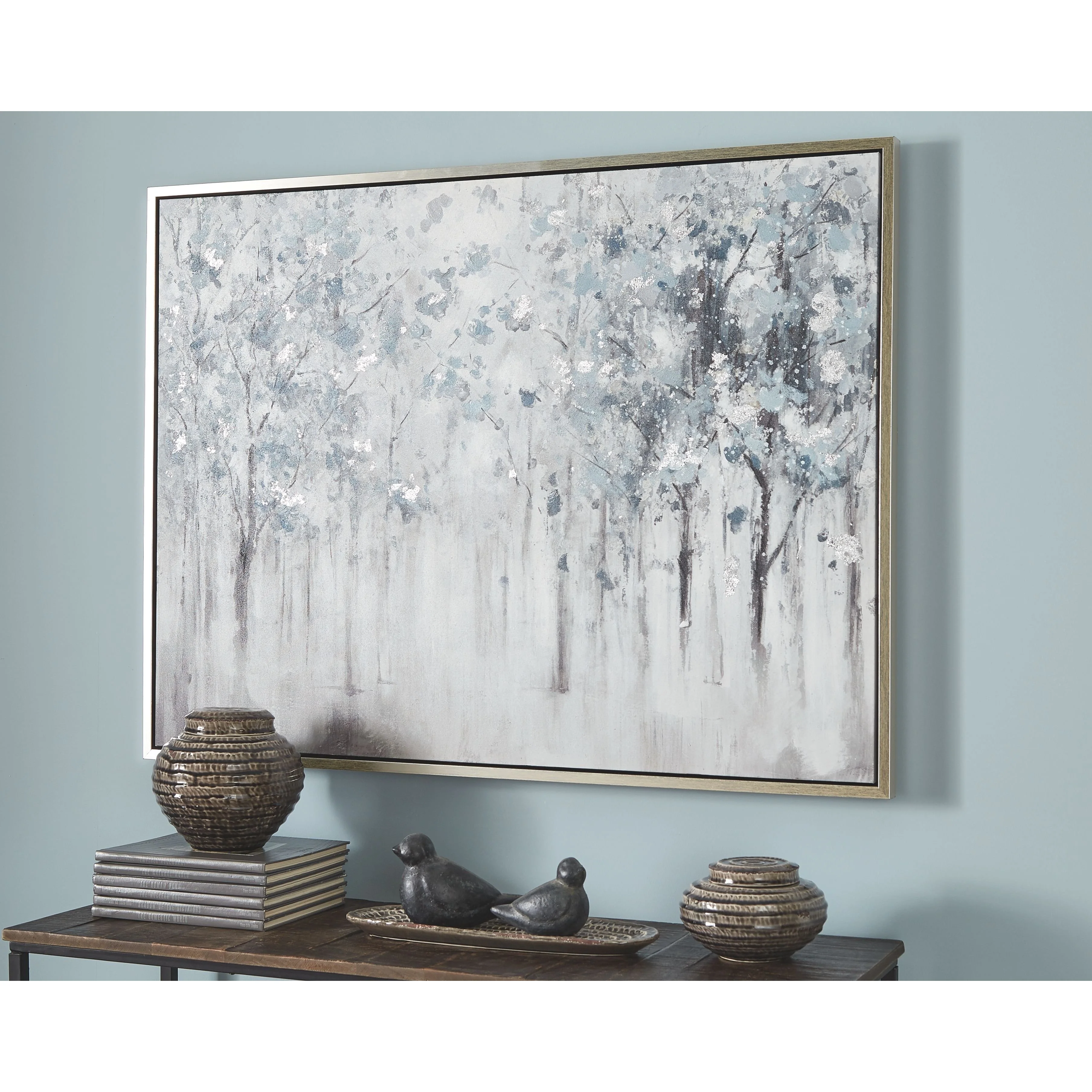Breckin - Blue/Gray/White - Wall Art