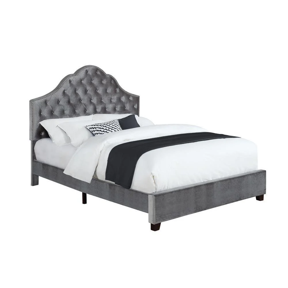 Abbeville Upholstered Bed - Full Bed - Grey - Image 2