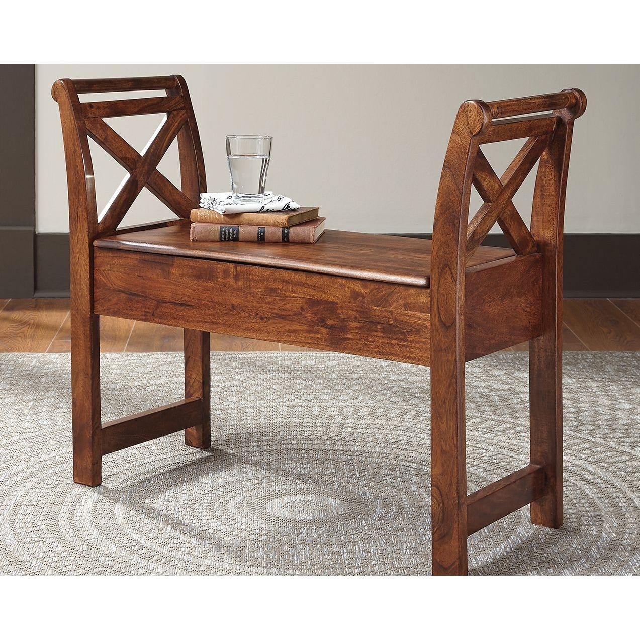 Abbonto - Warm Brown - Accent Bench - Image 2