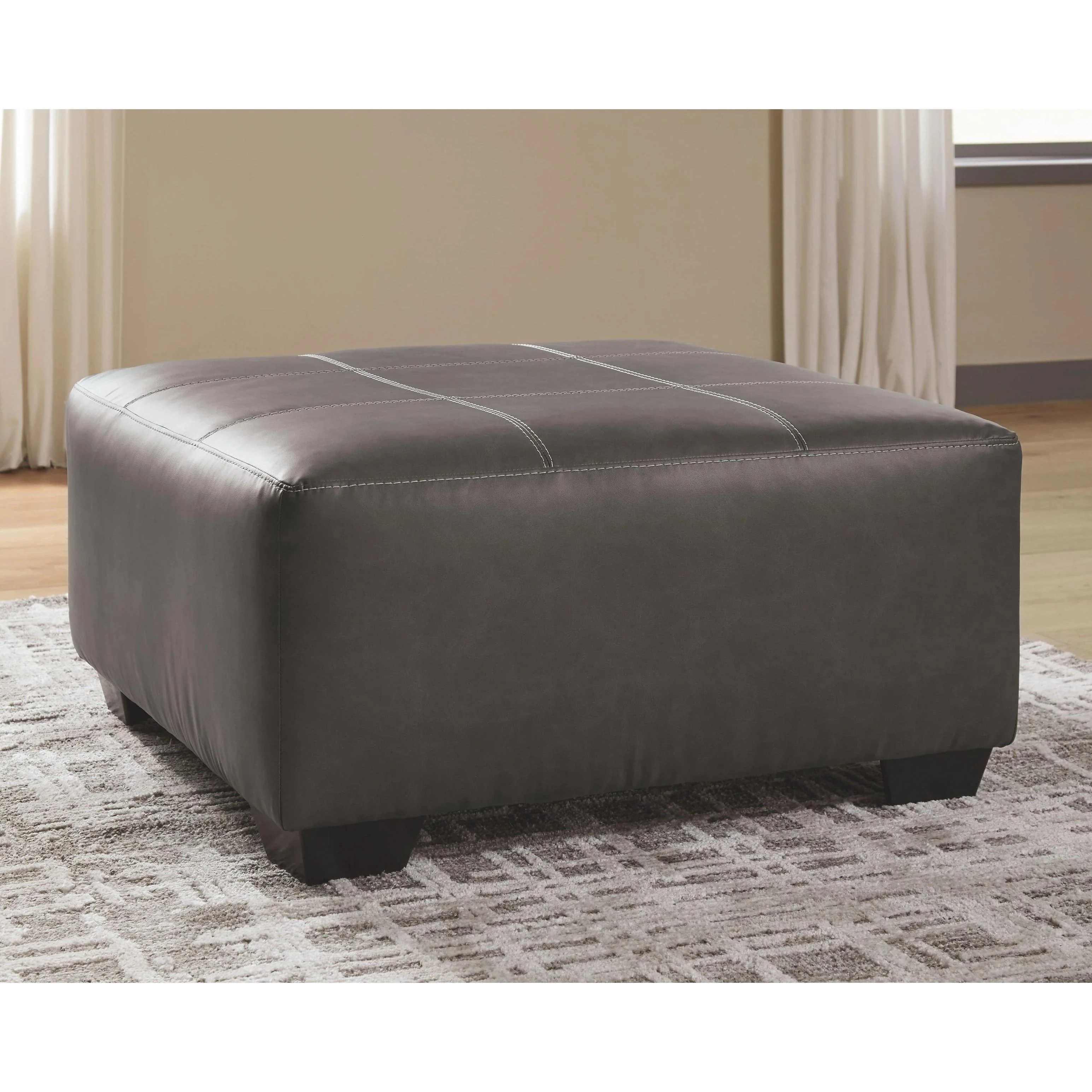 Aberton - Gray - Oversized Accent Ottoman - Image 15