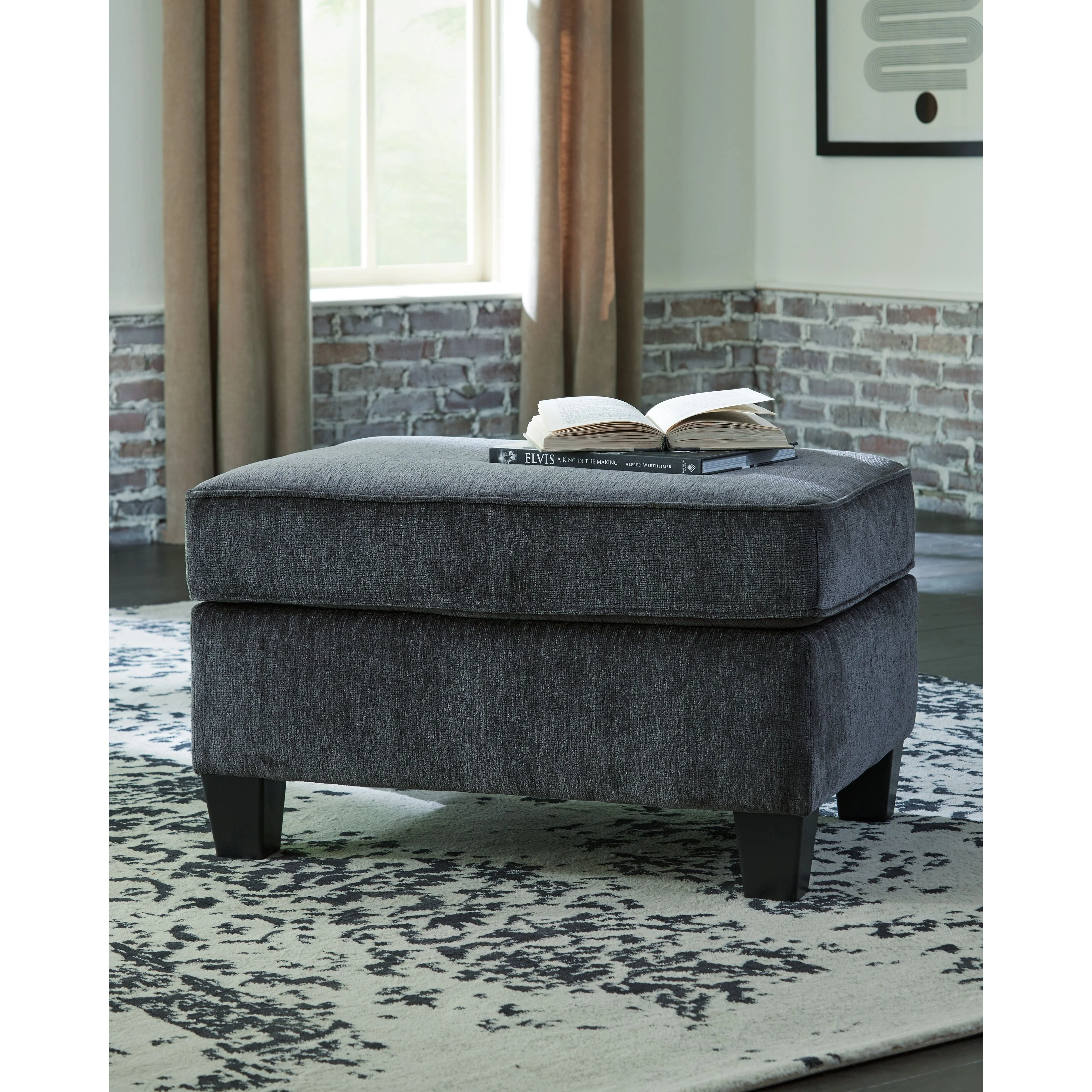 Abinger - Smoke - 2 Pc. - Chair With Ottoman - Image 3