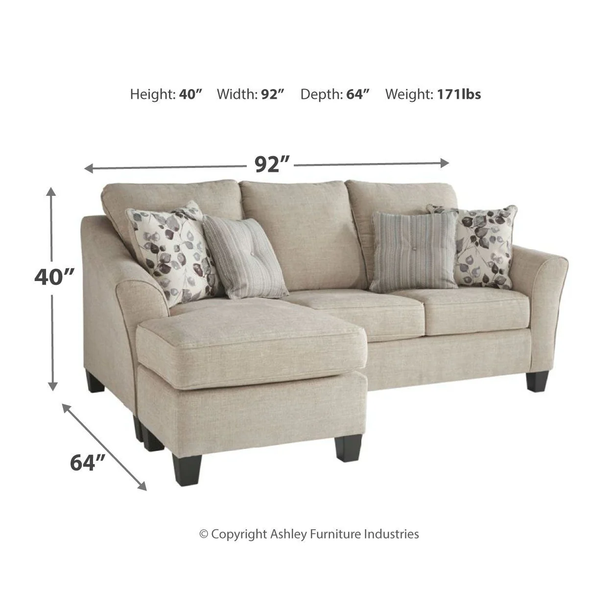 Abney - Driftwood - Sofa Chaise Queen Sleeper - Image 12