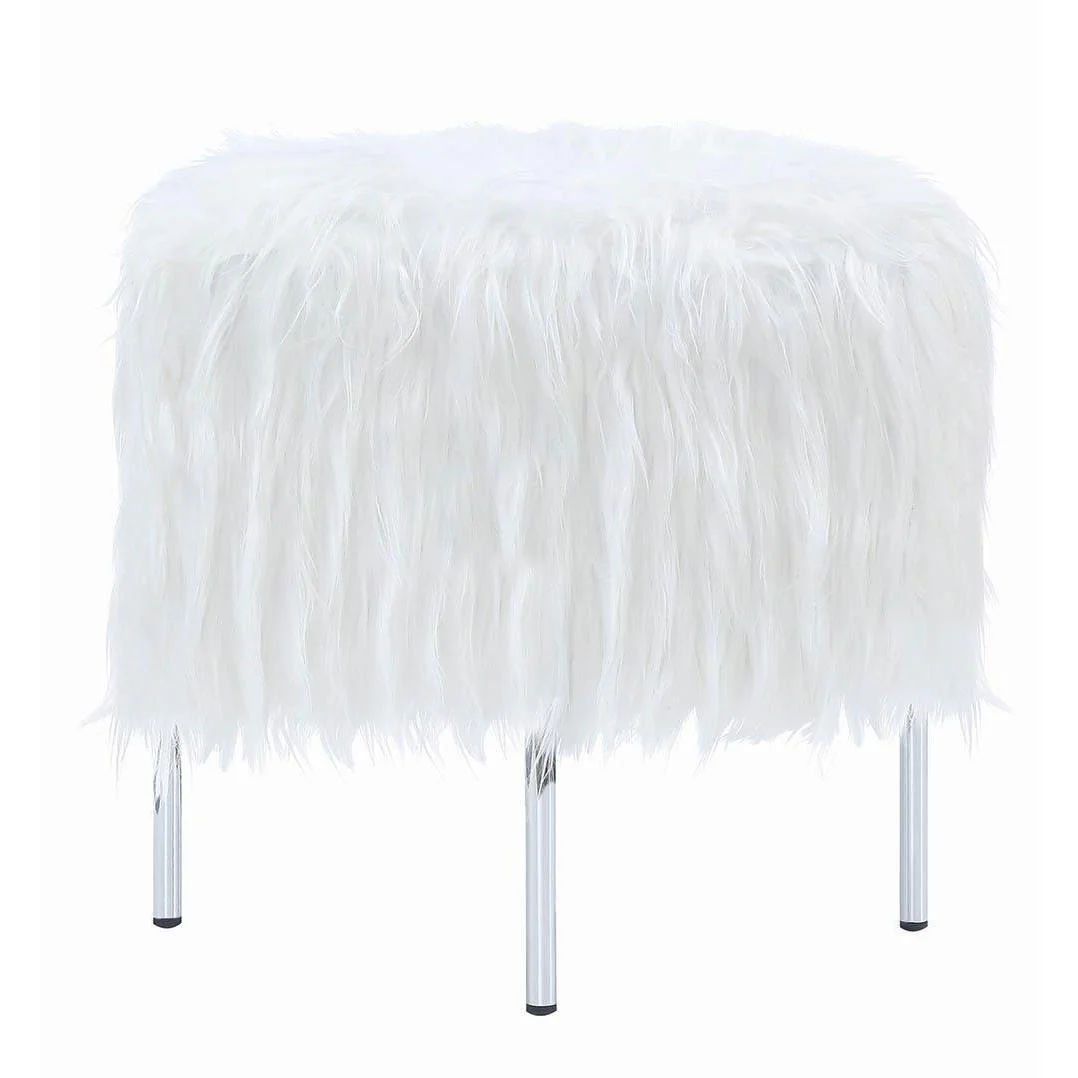 Accent Ottoman - White - Image 3