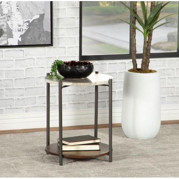 Accent Table With Slim Frame Support - Brown