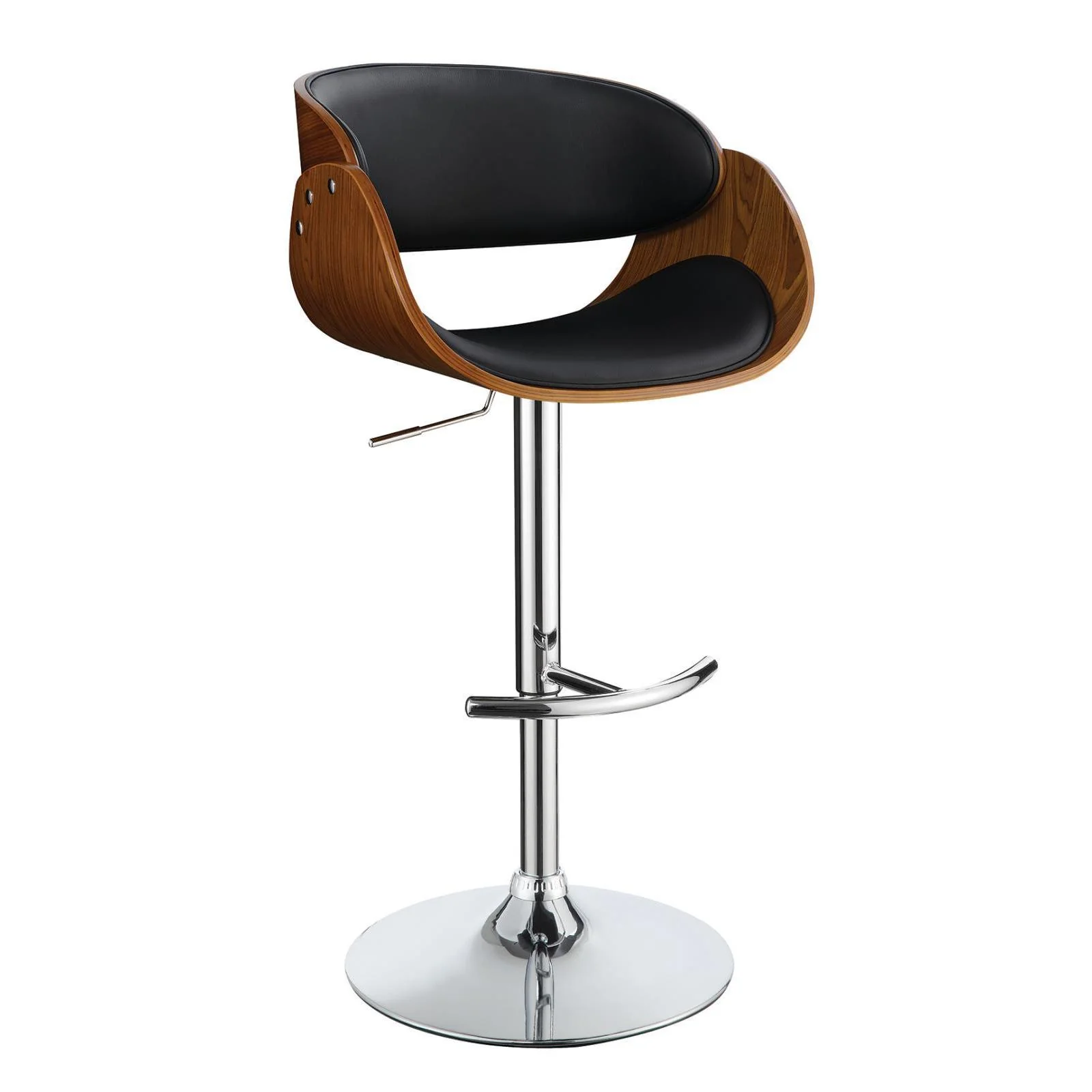 Coaster Adjustable Bar Stool in Black & Chrome - Image 12