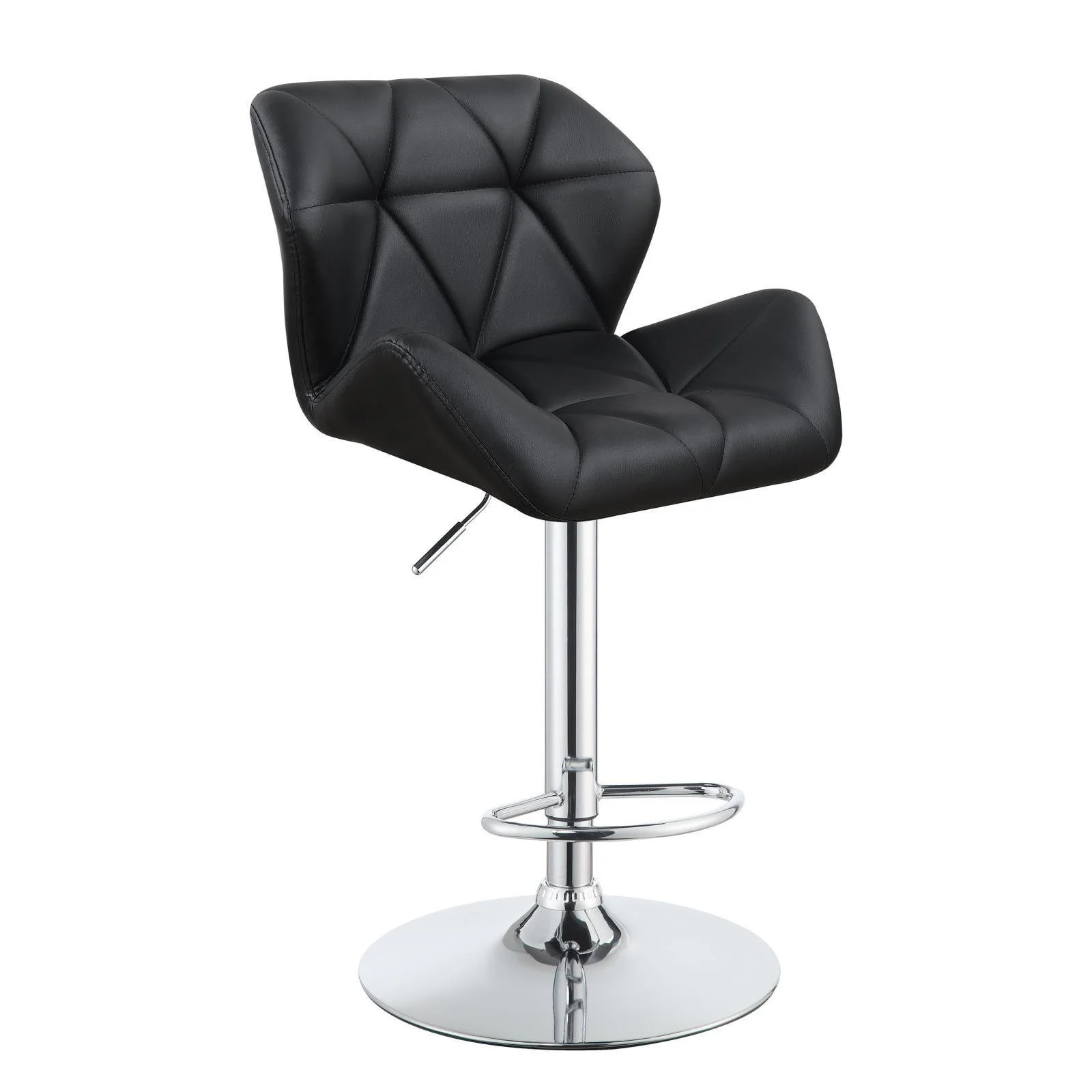 Adjustable Bar Stools - Chrome And Black (set Of 2) - Image 14