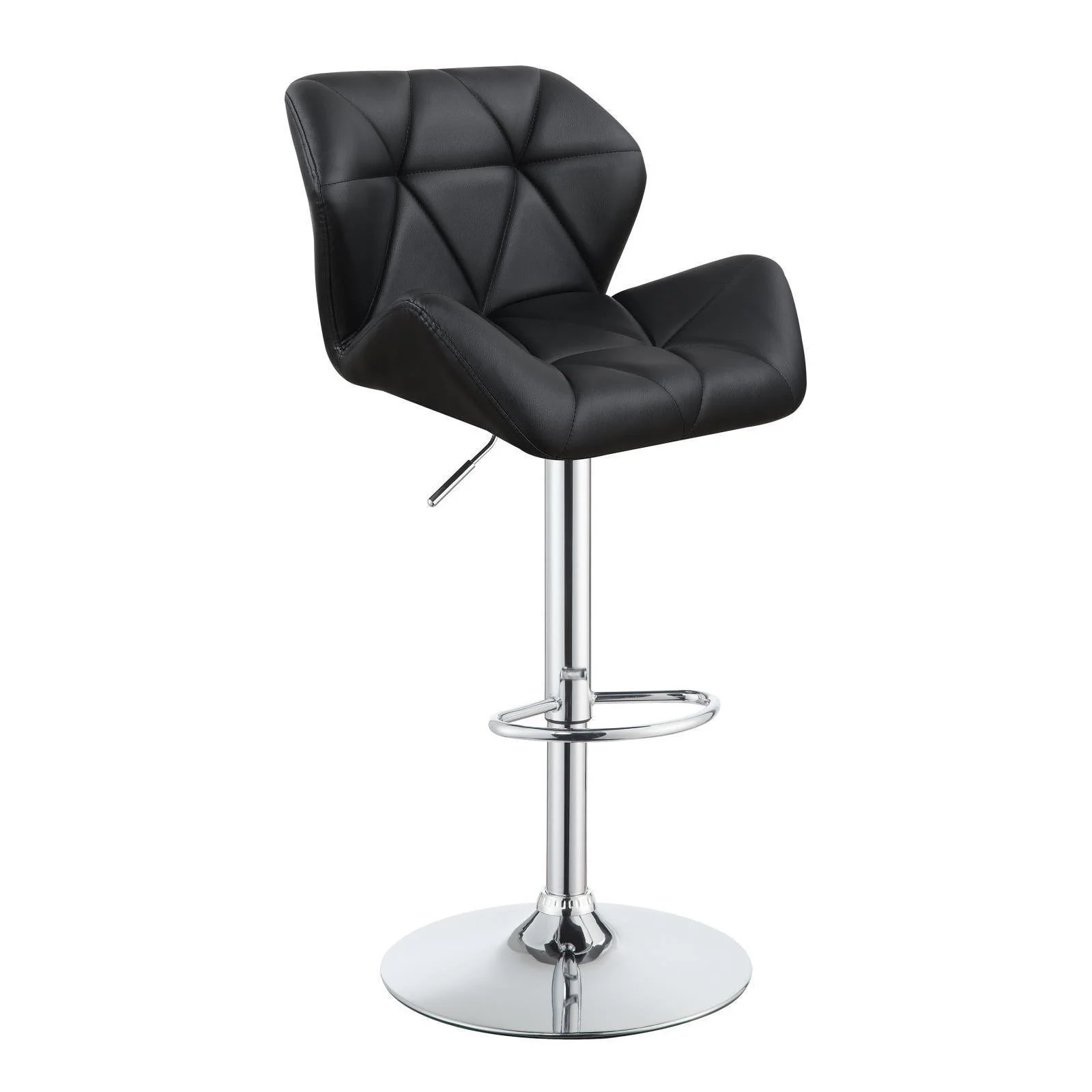Adjustable Bar Stools - Chrome And Black (set Of 2) - Image 6