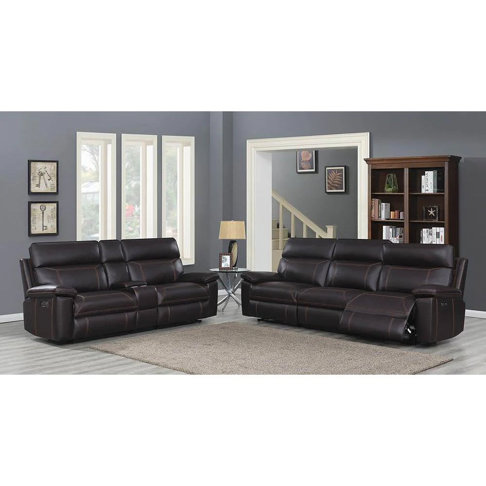 Albany Motion Collection - 3 Pc Power 2 Sofa - Brown - Image 3