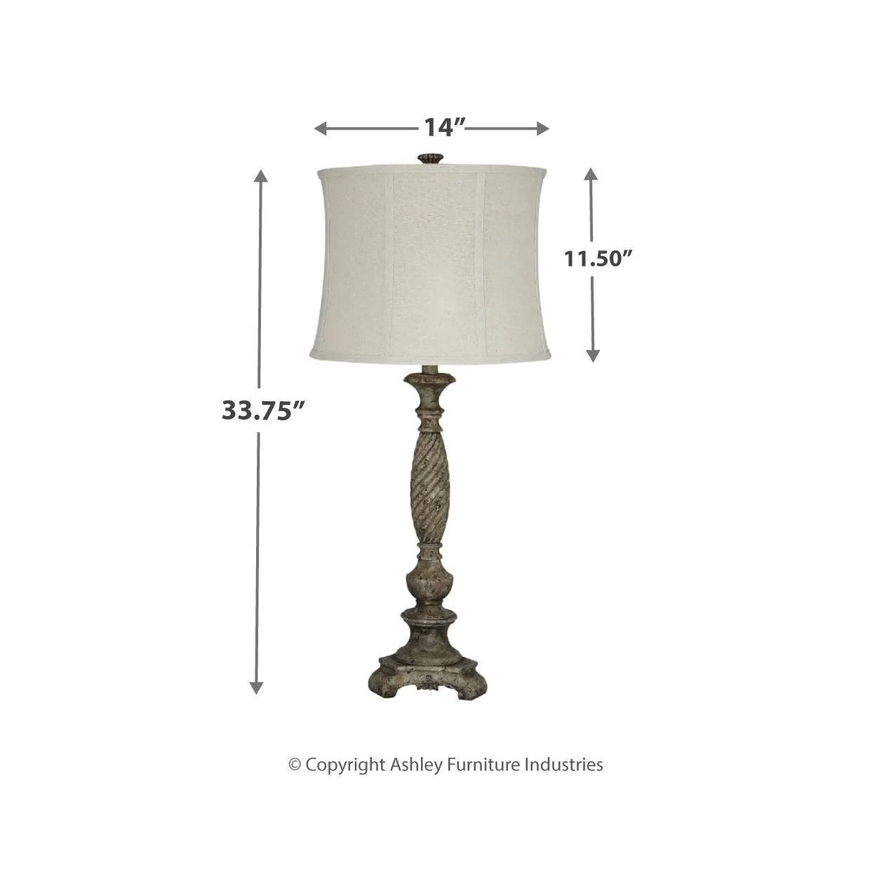 Alinae - Pearl Silver - Poly Table Lamp (1/cn) - Image 3