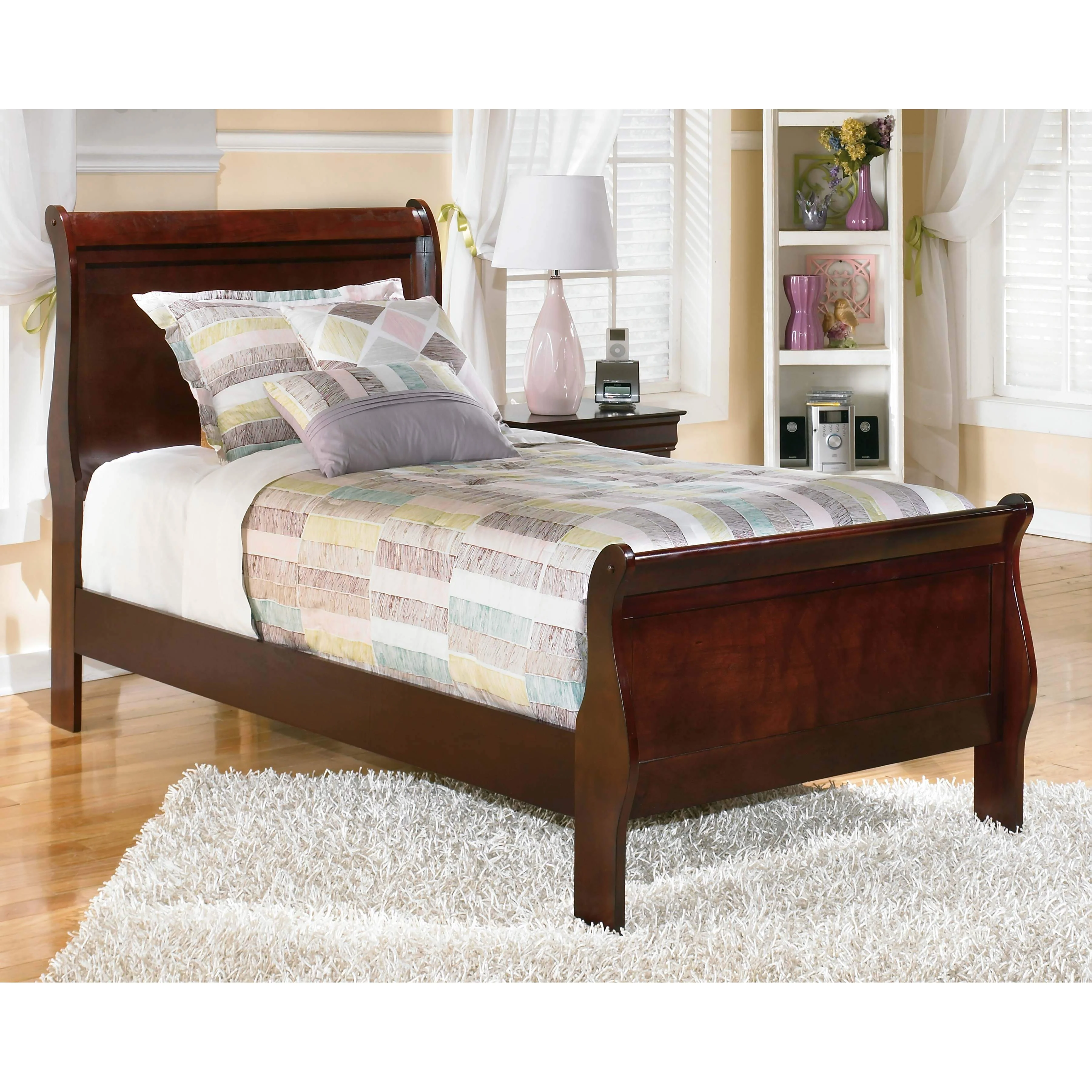 Alisdair - Dark Brown - Twin Sleigh Rails