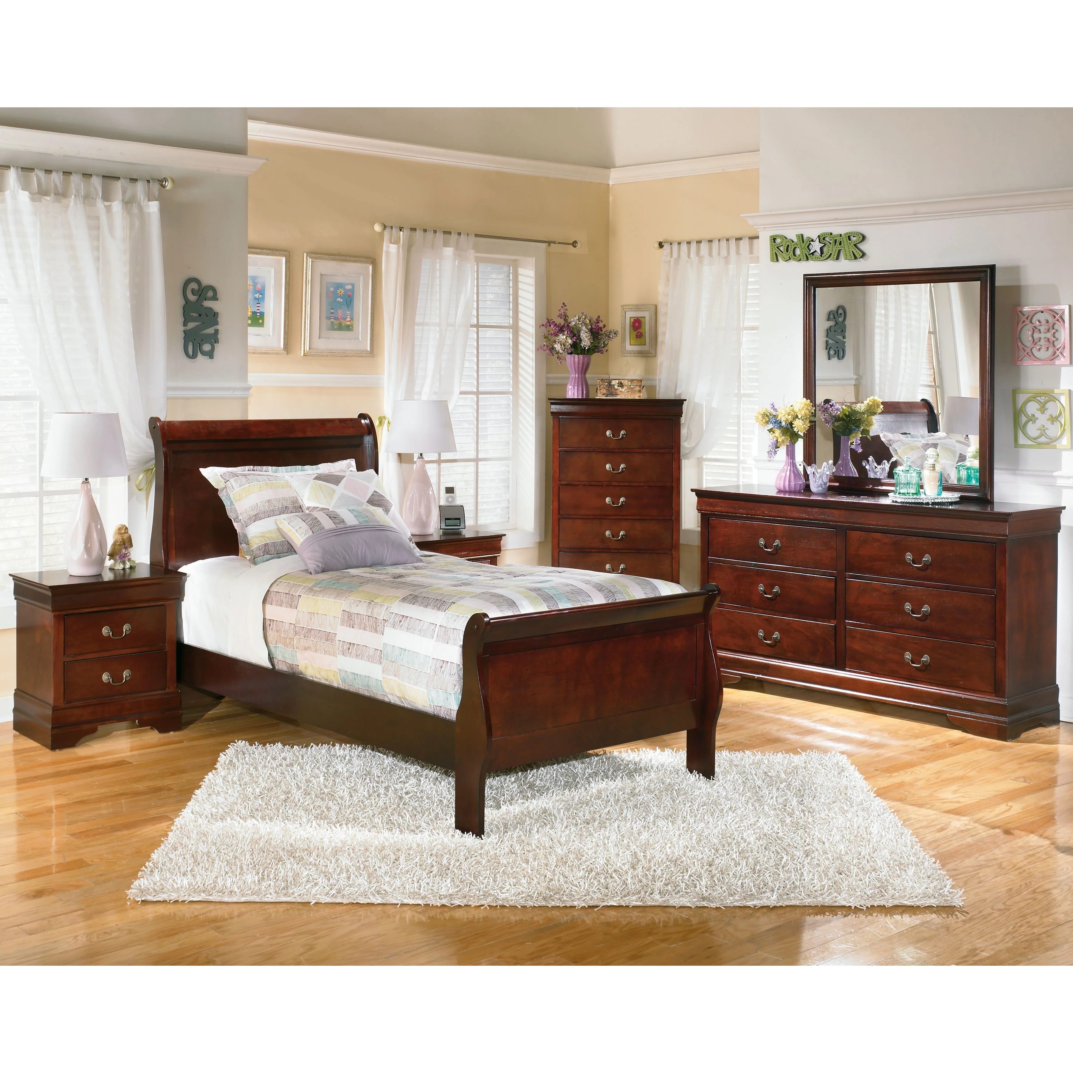 Ashley Alisdair Two Drawer Night Stand in Dark Brown - Image 7