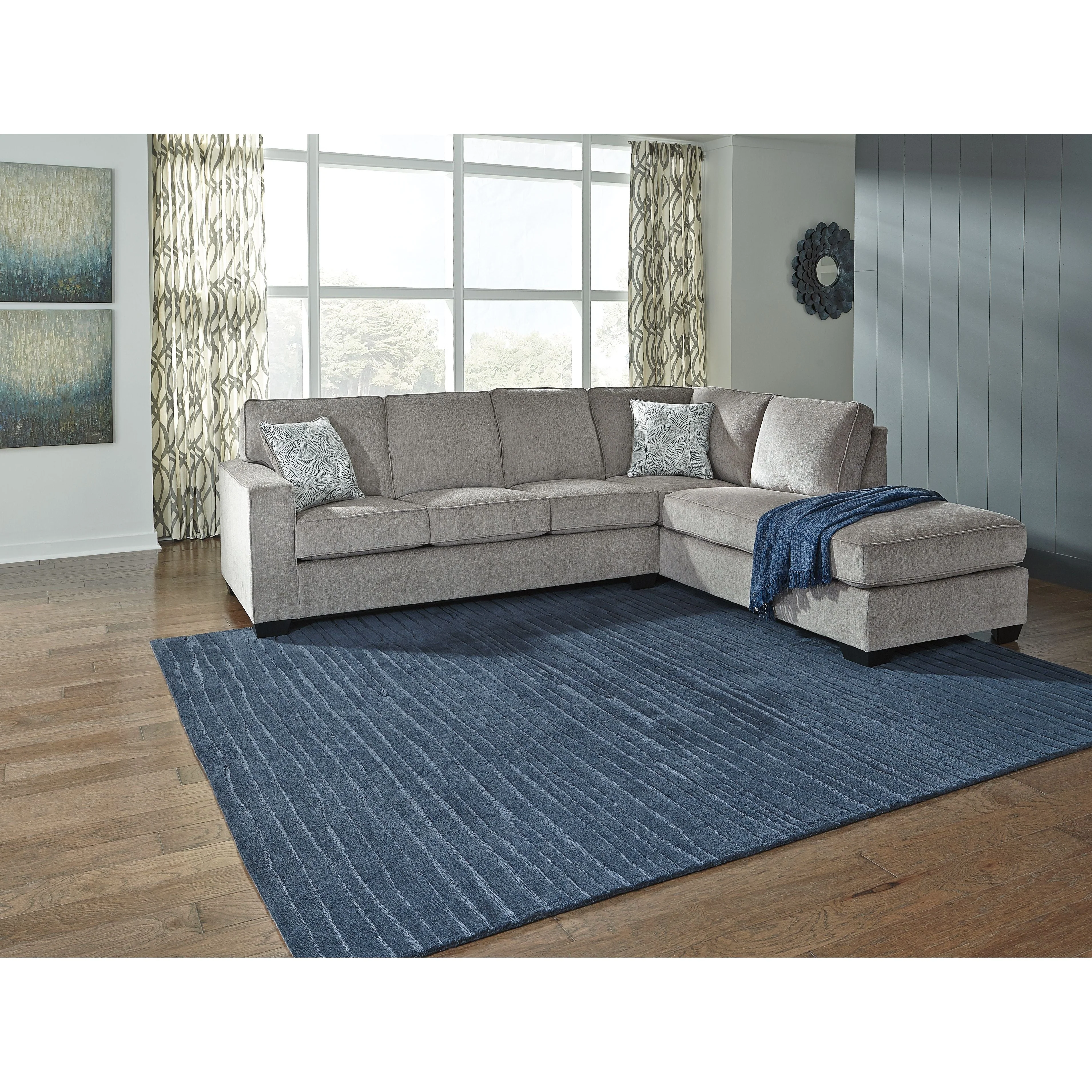 Altari - Alloy - Left Arm Facing Full Sofa Sleeper 2 Pc Sectional