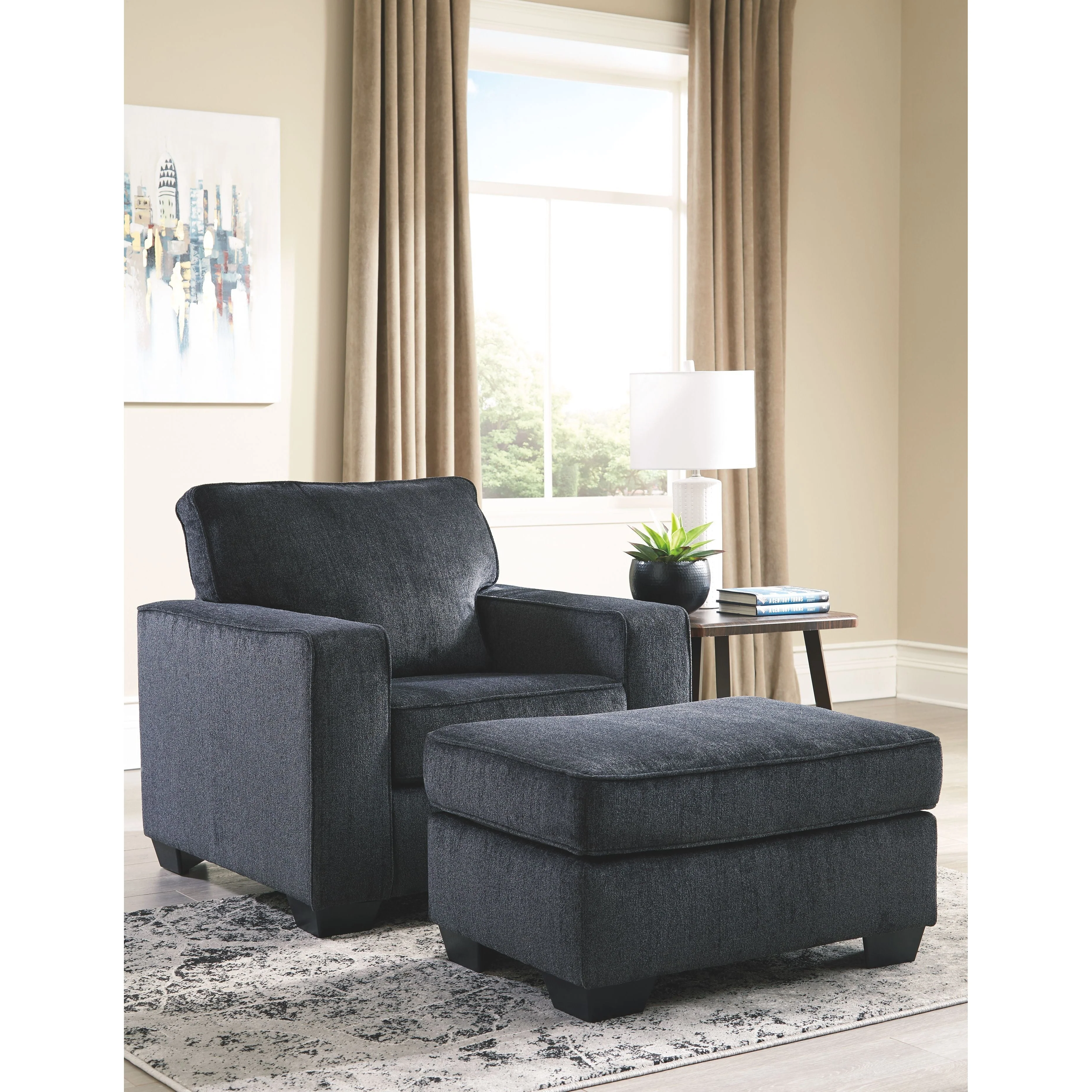 Altari - Dark Gray - Ottoman - Image 3
