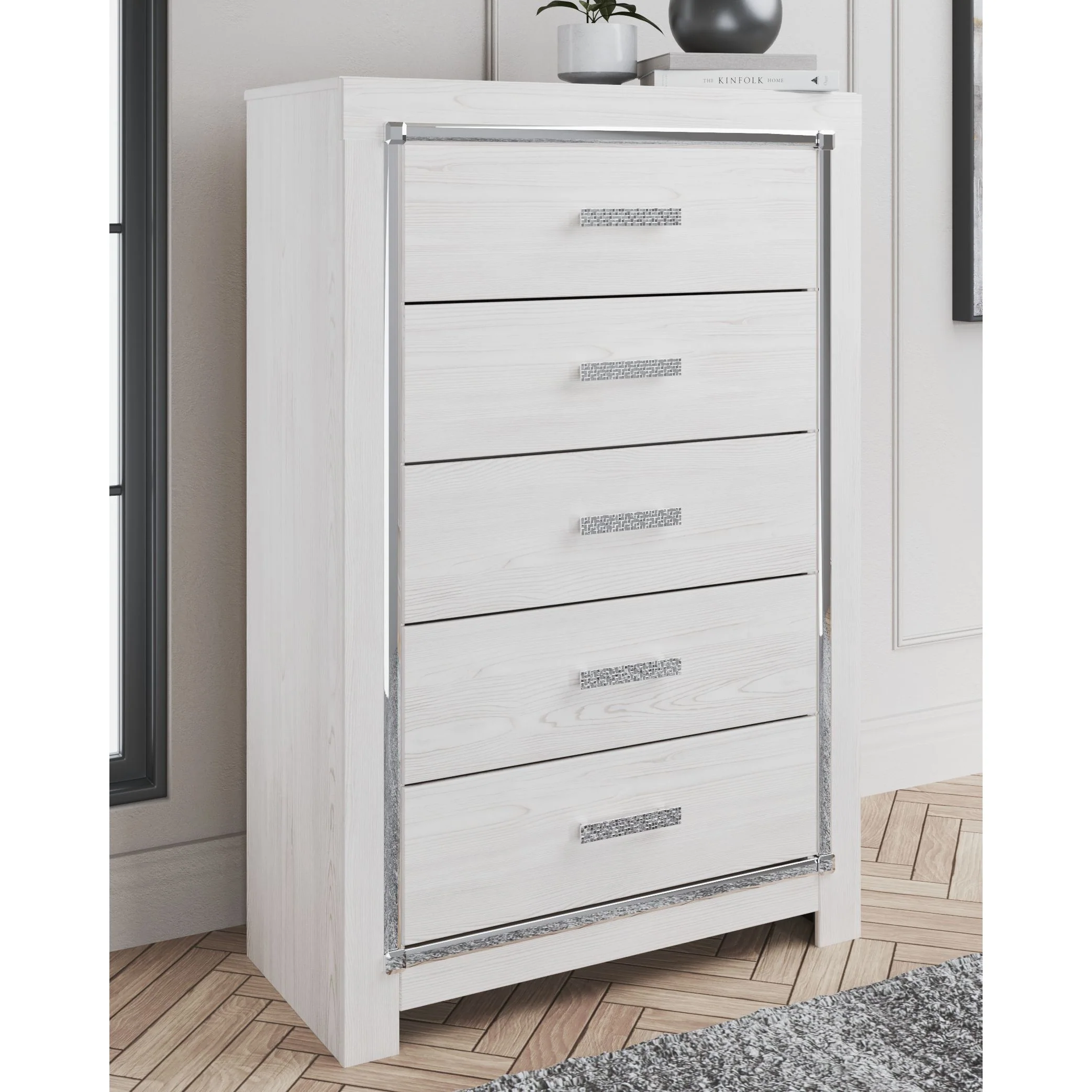 Altyra - White - Five Drawer Chest - Image 2