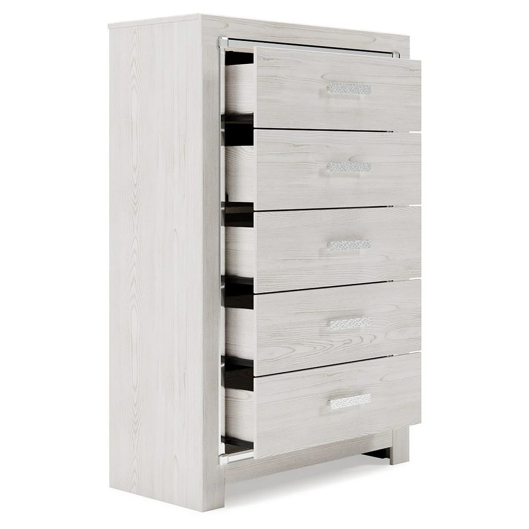 Altyra - White - Five Drawer Chest - Image 3