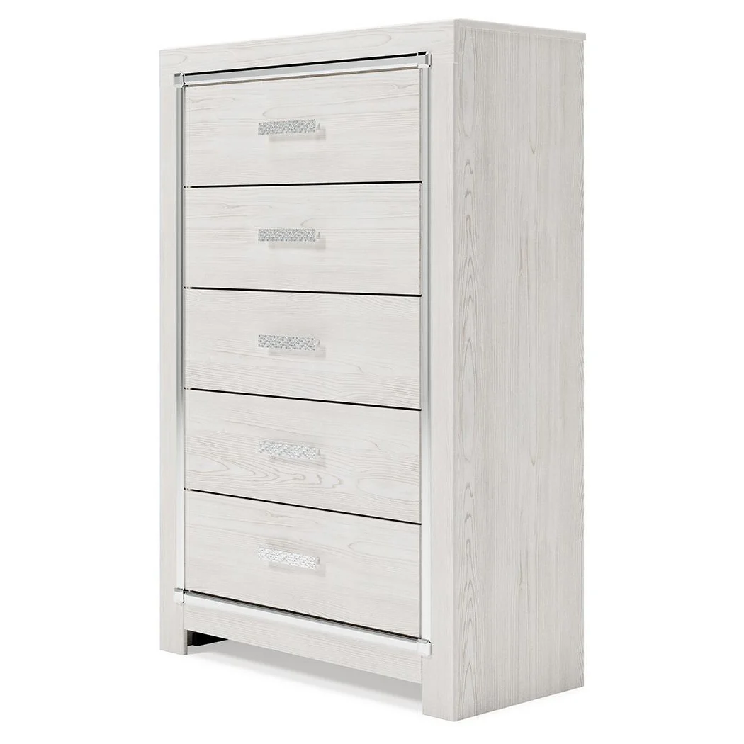 Altyra - White - Five Drawer Chest - Image 4