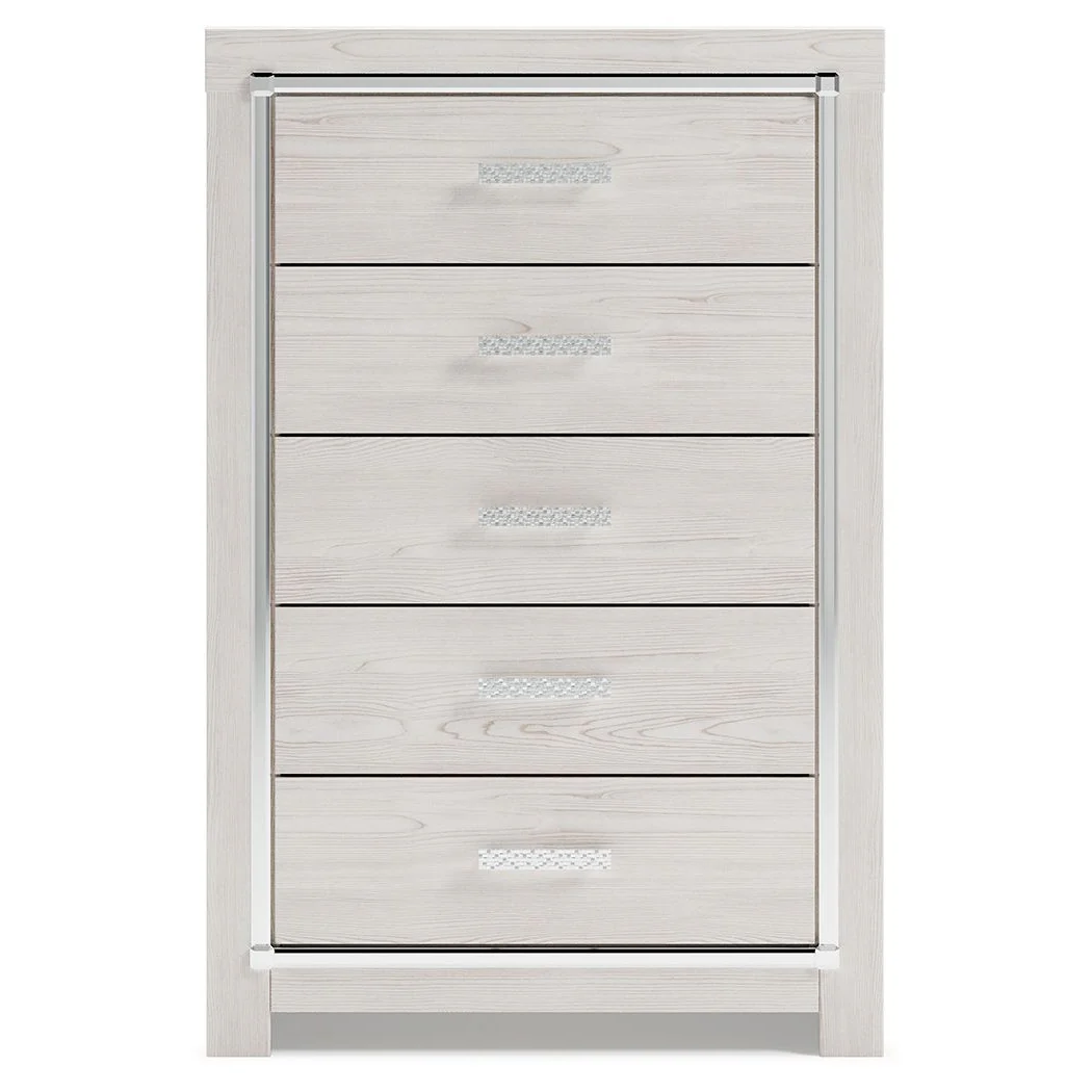Altyra - White - Five Drawer Chest - Image 5