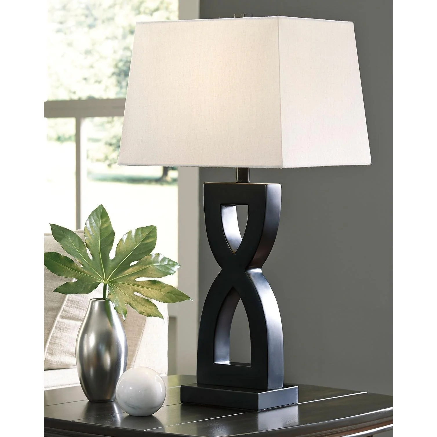 Amasai - Black - Poly Table Lamp (2/cn) - Image 2
