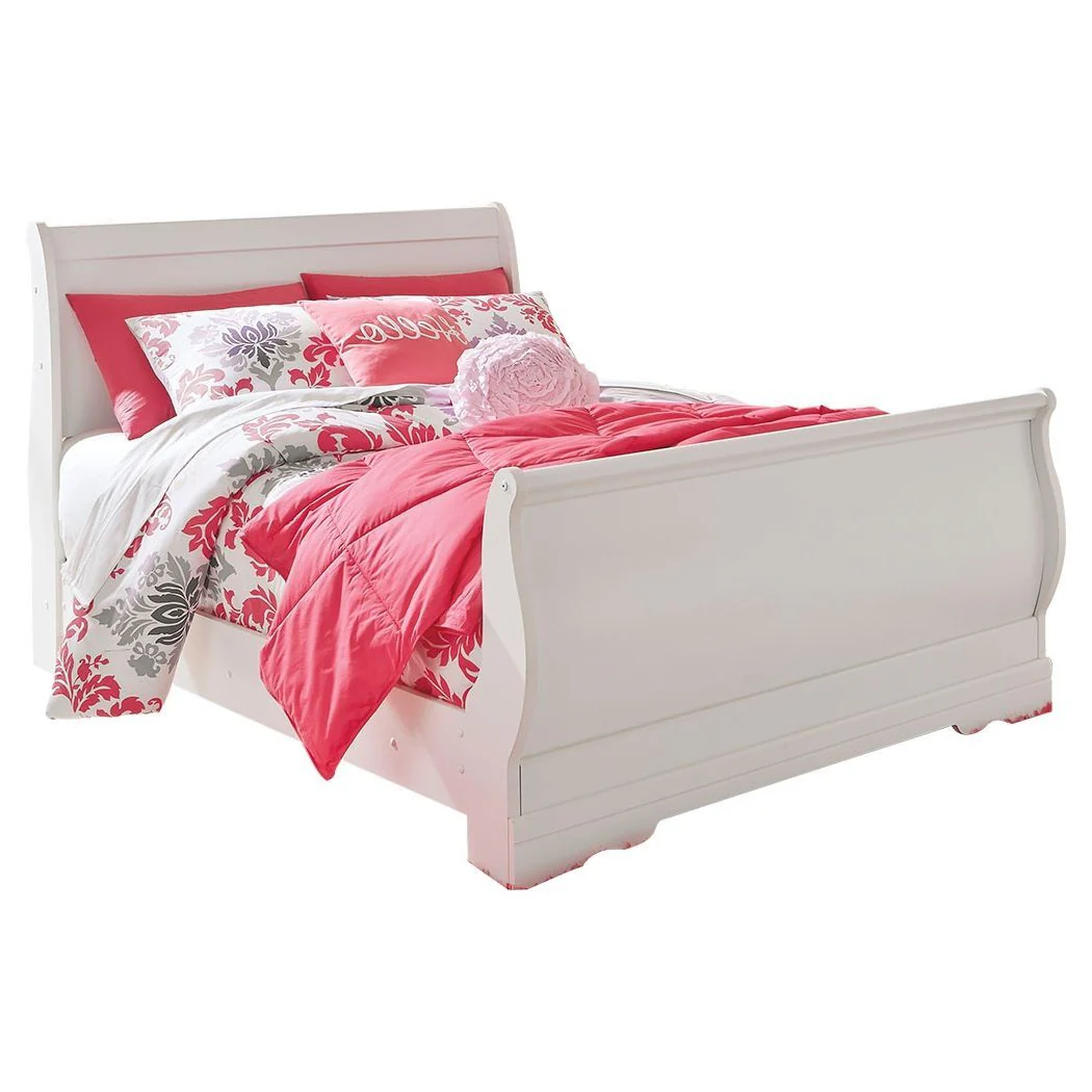 Anarasia - White - Full Sleigh Bed - Image 8