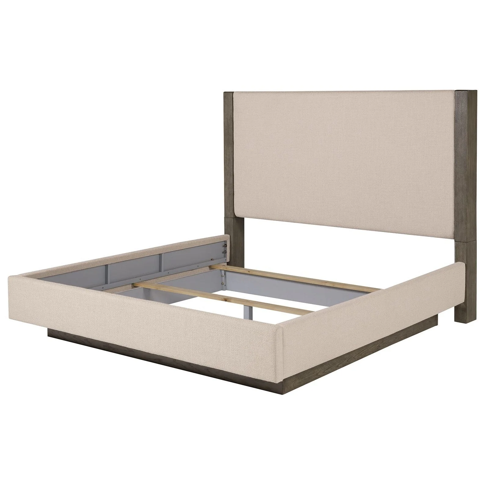 Ashley Anibecca Queen Upholstered Bed in Weathered Gray - Image 4