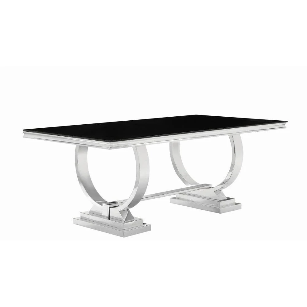 Antoine - Rectangular Dining Table - Black - Image 8