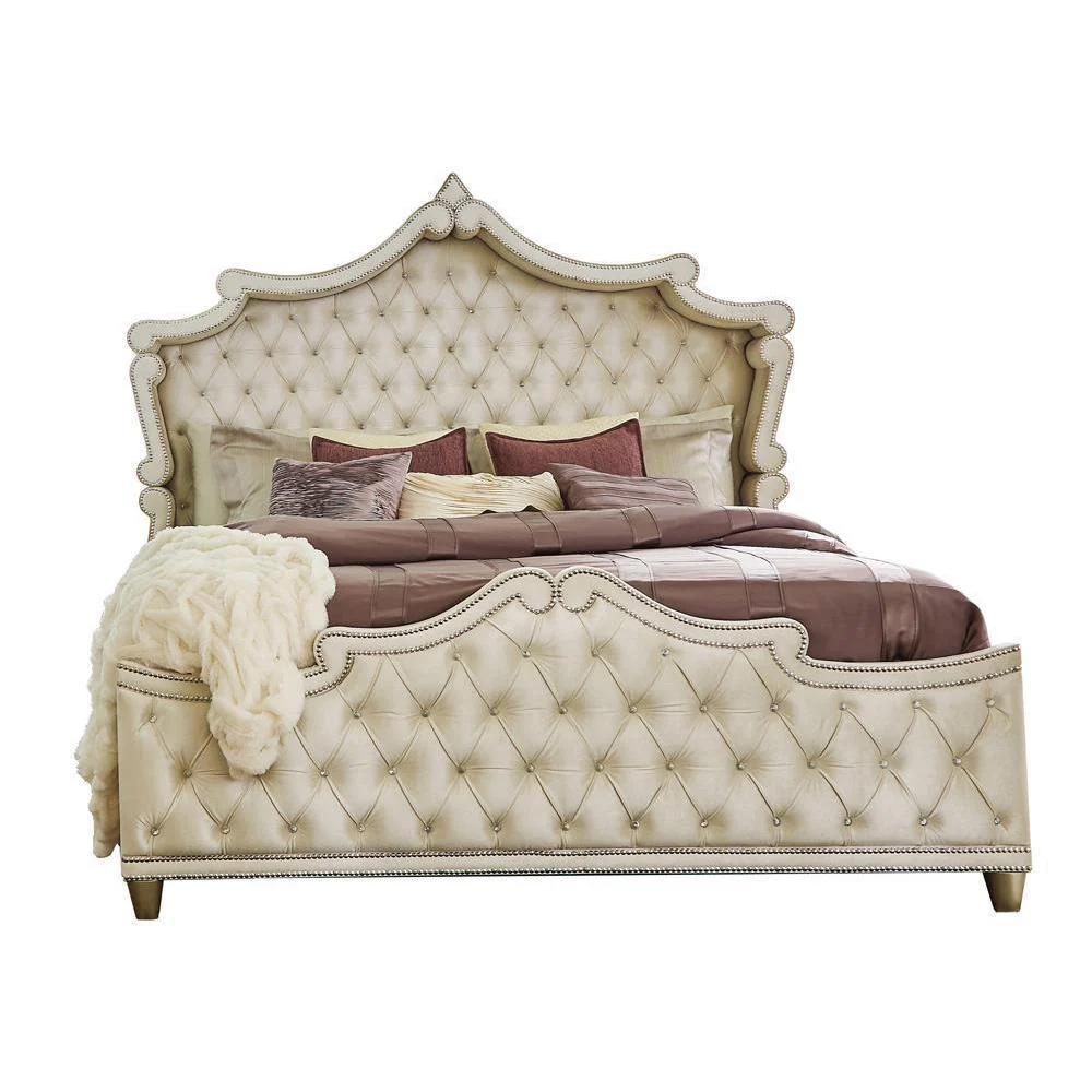 Antonella - Queen Bed - Beige - Image 2