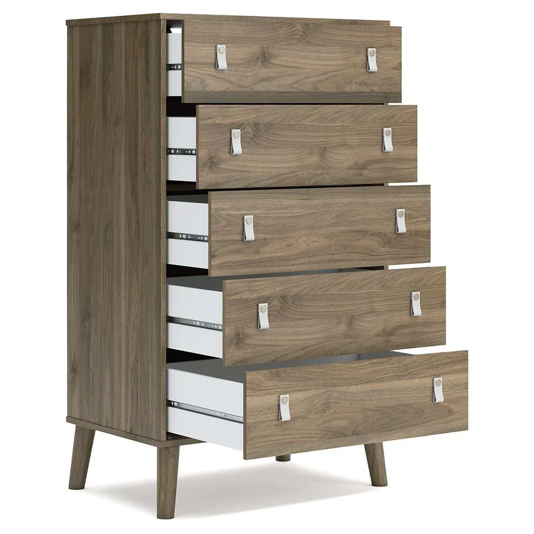Aprilyn - Light Brown - Five Drawer Chest - Image 2