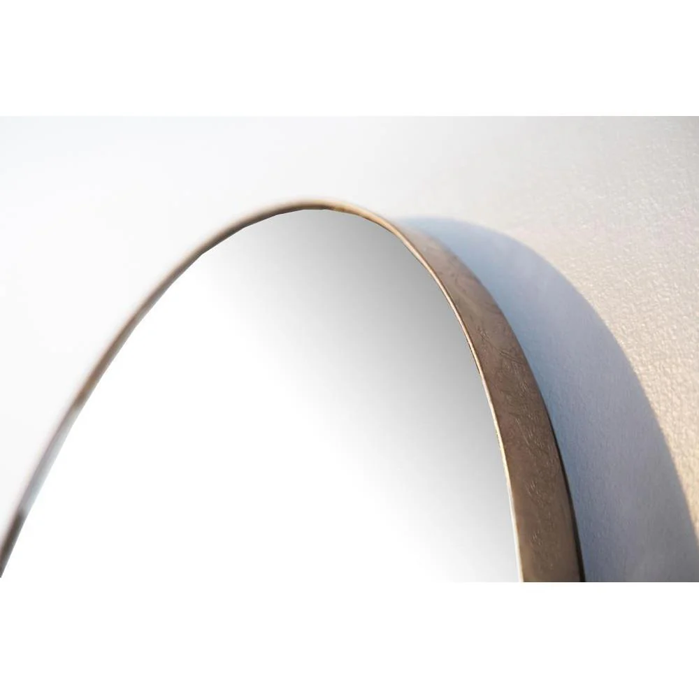 Arch-shaped Wall Mirror With Rose Gold Frame Finish - Pearl Silver - Image 2
